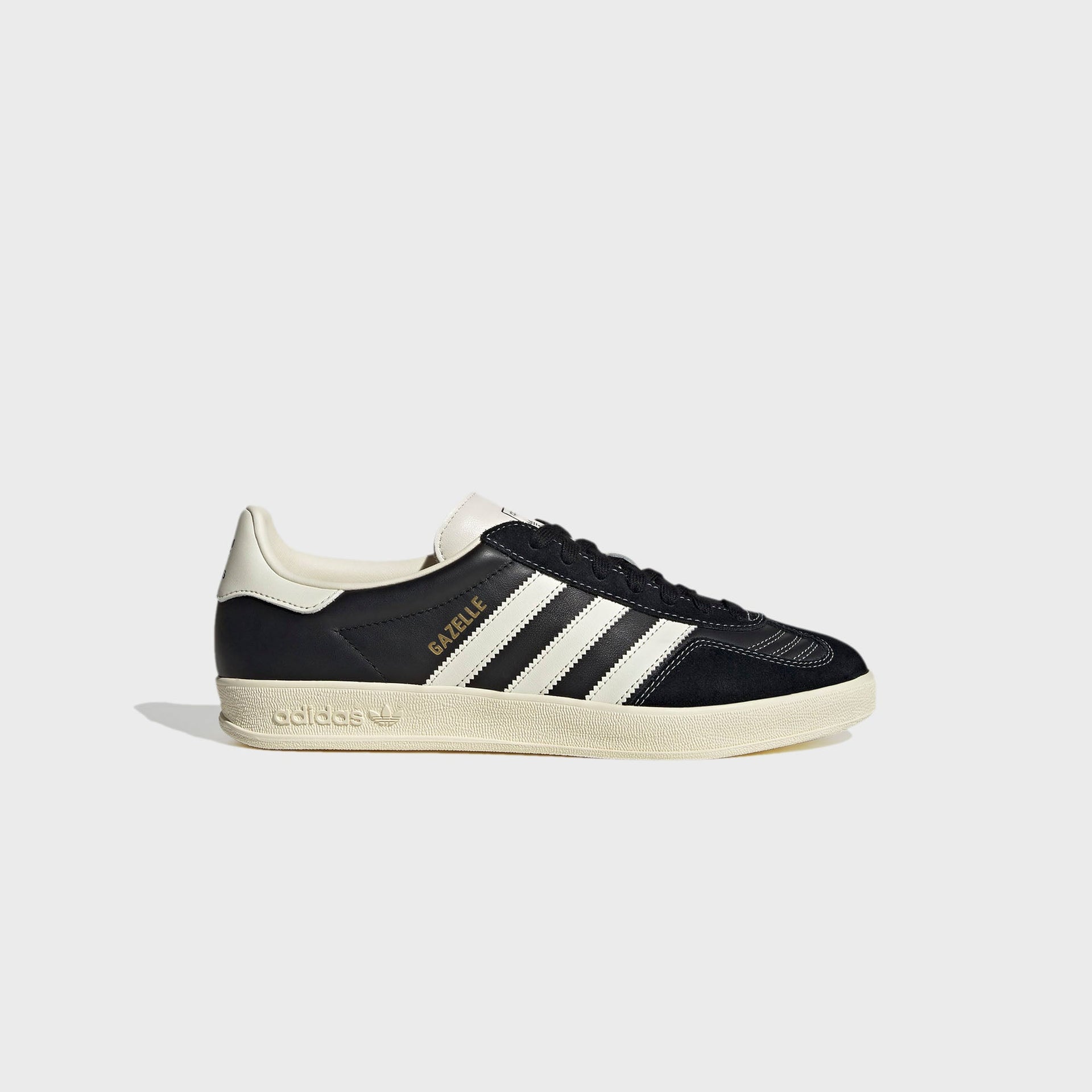 adidas Gazelle Indoor - Core Black / Cream White / Gold Metallic
