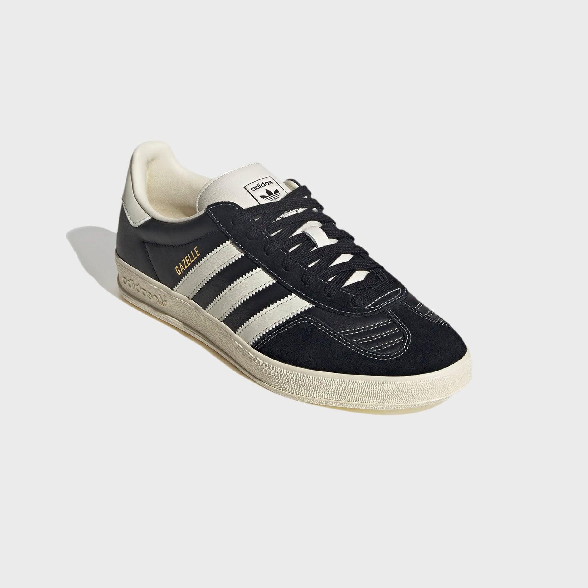 adidas Gazelle Indoor - Core Black / Cream White / Gold Metallic