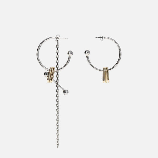 ピアス Justine Clenquet JENA EARRINGS (JENAERRINGS GOLD PALLA) Justine Clenquet Carol Earrings - Gold / Palladium – Kith Europe
