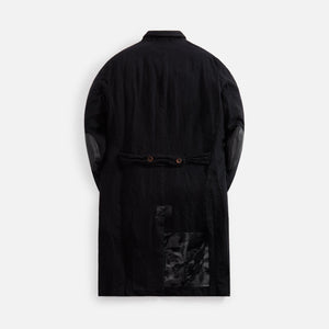 Junya Watanabe Man Wool Serge Garment Fulling Treated X Multi Fabrics - Black