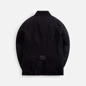 Junya Watanabe Man Wool Stripe Garment Treated X Multi Farbrics Pathw - Black