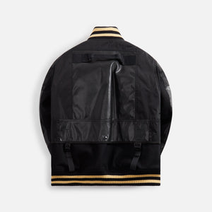 Junya Watanabe Man Wool Nylon Melton X Nylon Oxford X Synthetic Leather - Black