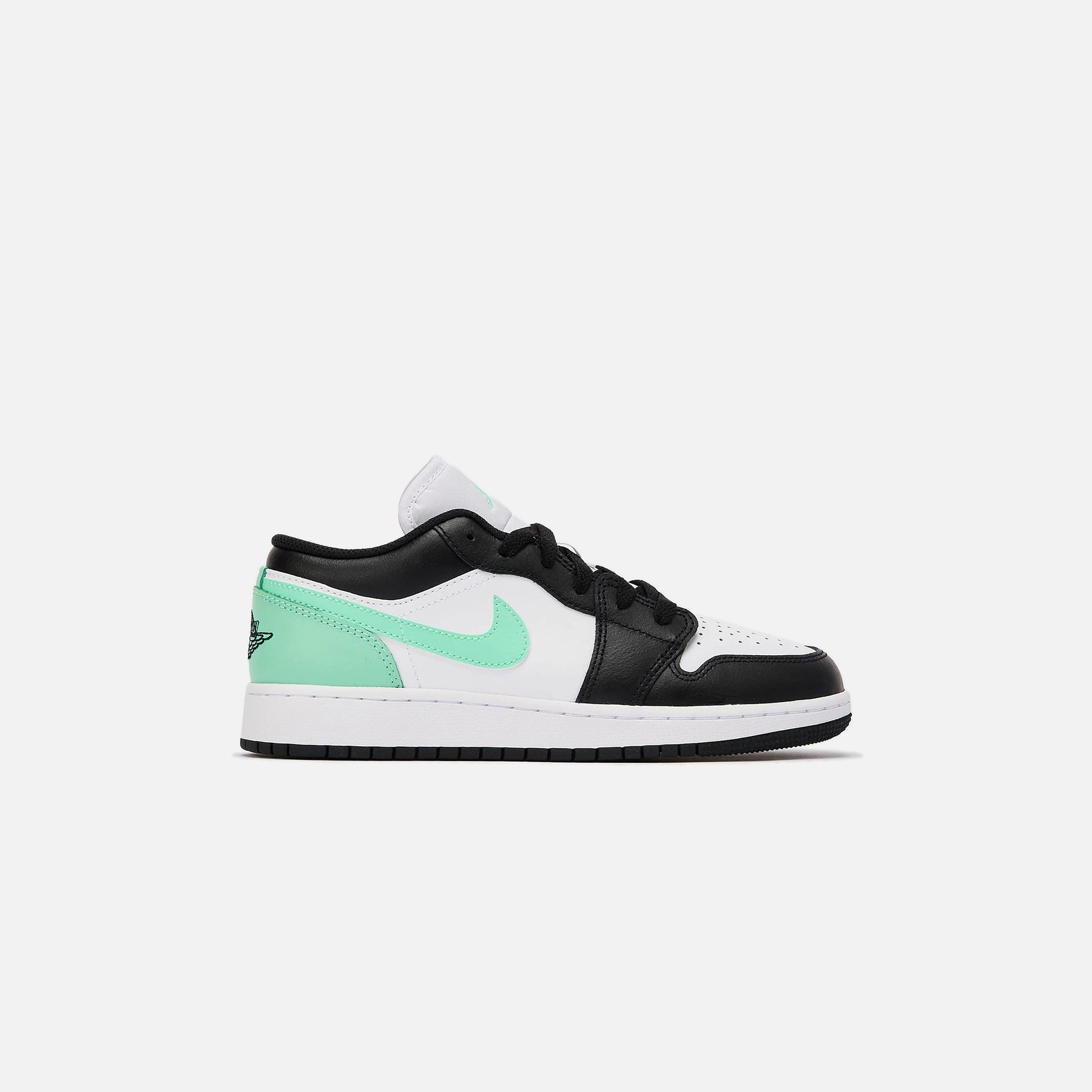 Nike GS Air Jordan 1 Low - White / Black / Green Glow