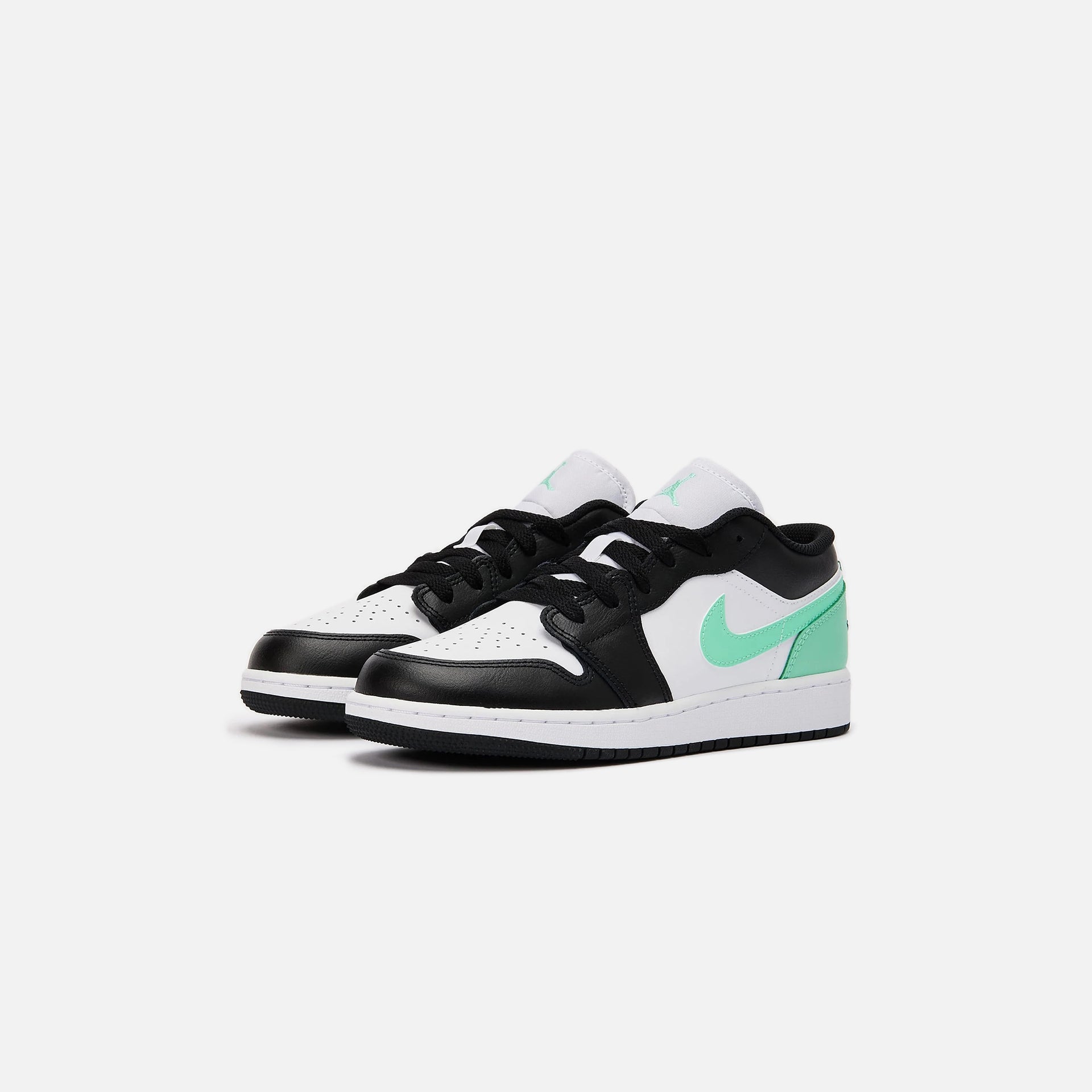 Jordan GS Air Jordan 1 Low - White / Black / Green Glow