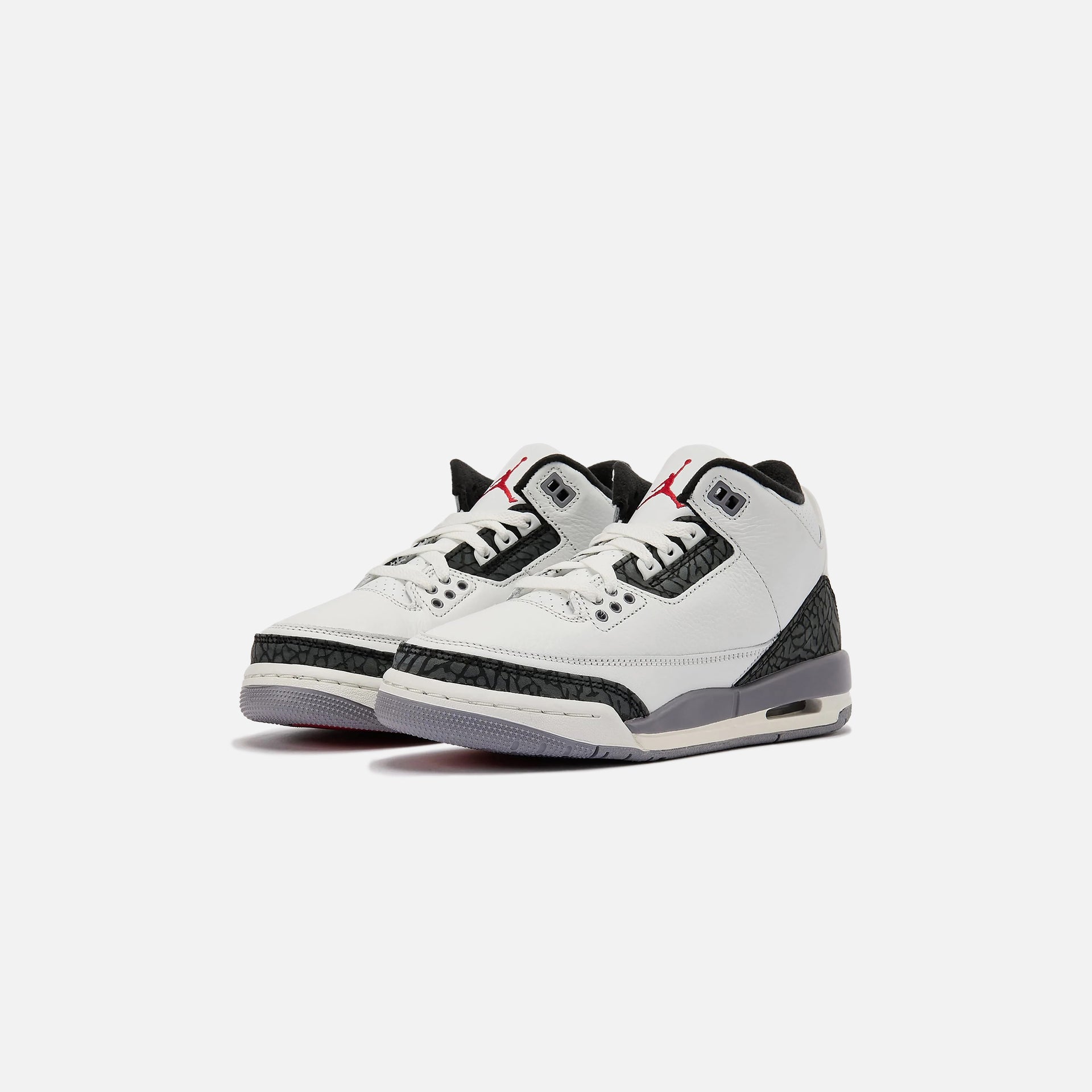 Jordan GS Air Jordan 3 Retro - Summit White / Fire Red / Cement Grey