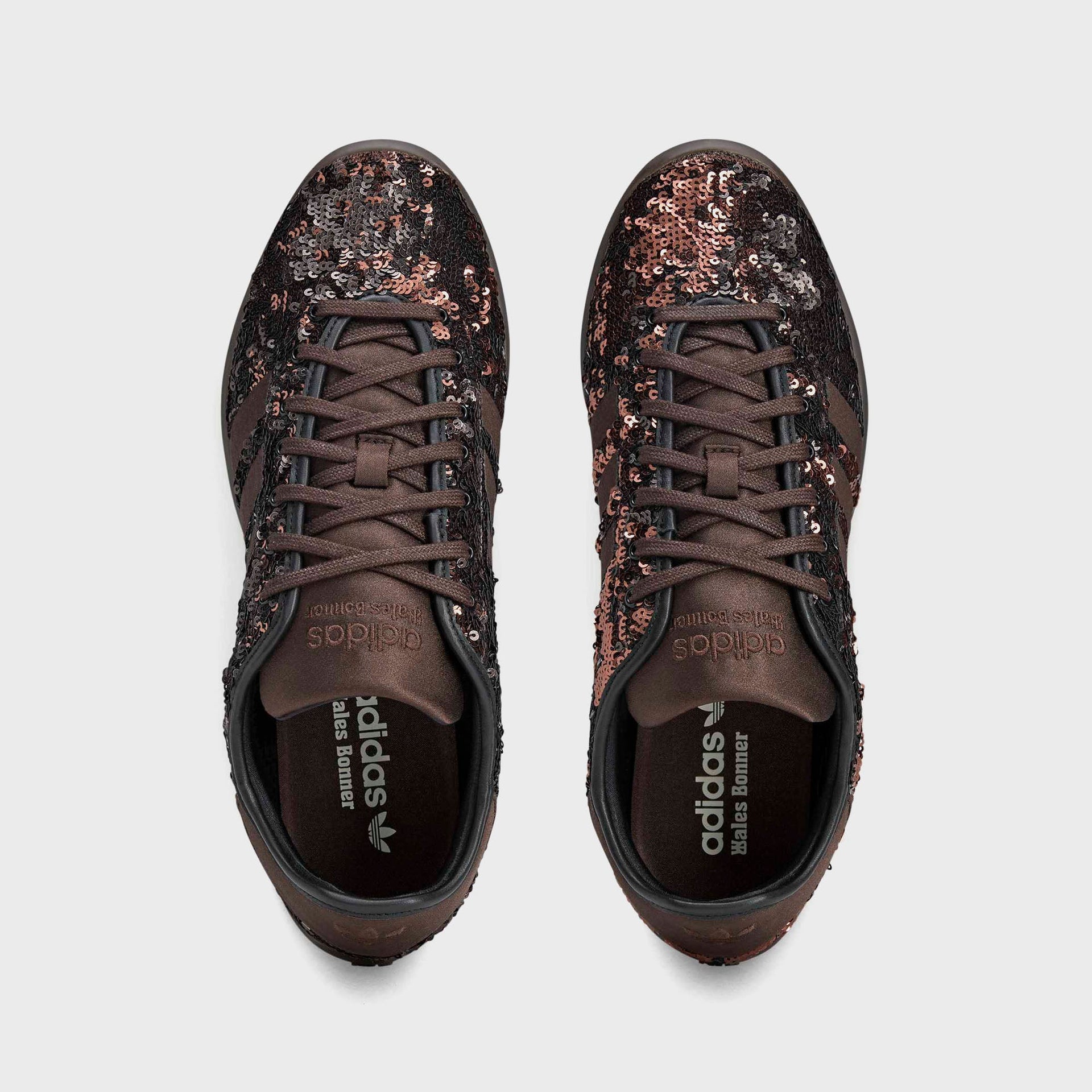 adidas x Wales Bonner Karintha Lo Sequin - Dark Brown / Core Black
