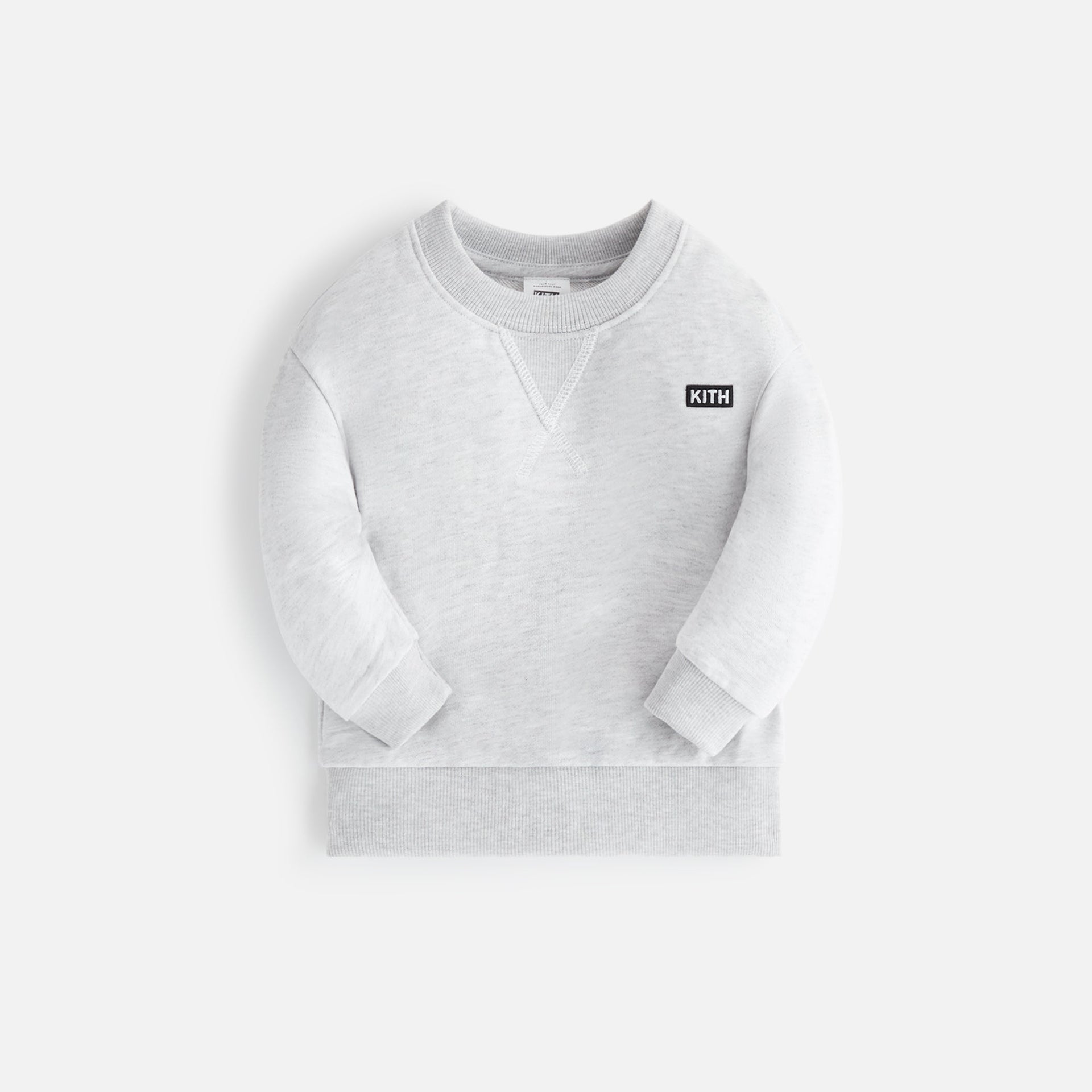 Kith Baby Long Sleeve Nelson Crew - Light Heather Grey