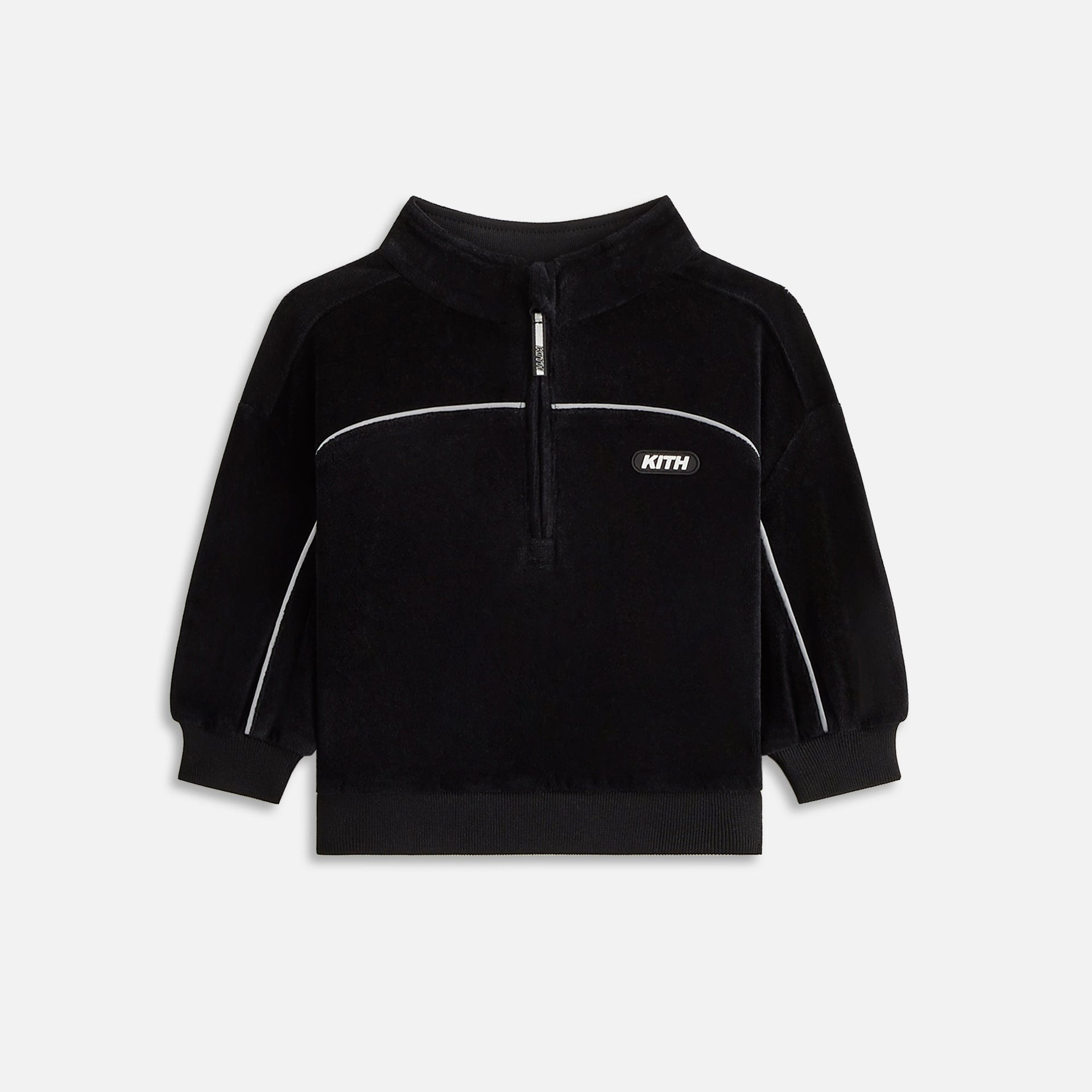 Kith Baby Velour Hunter Quarter Zip - Black