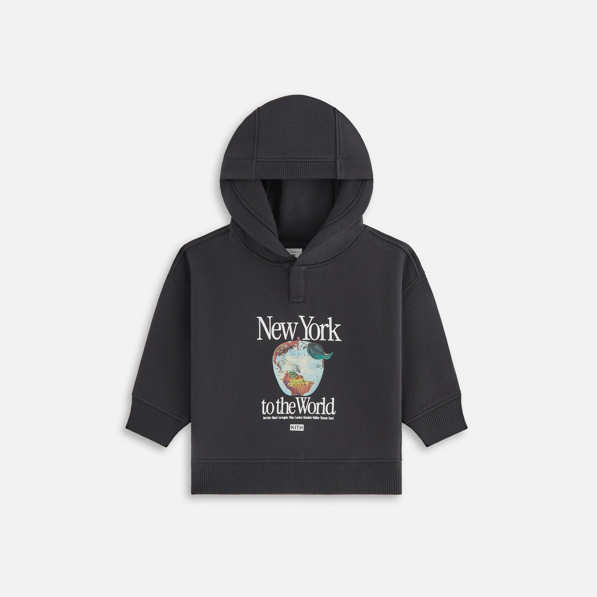 Kith Baby New York to the World Apple Global Hoodie - Black