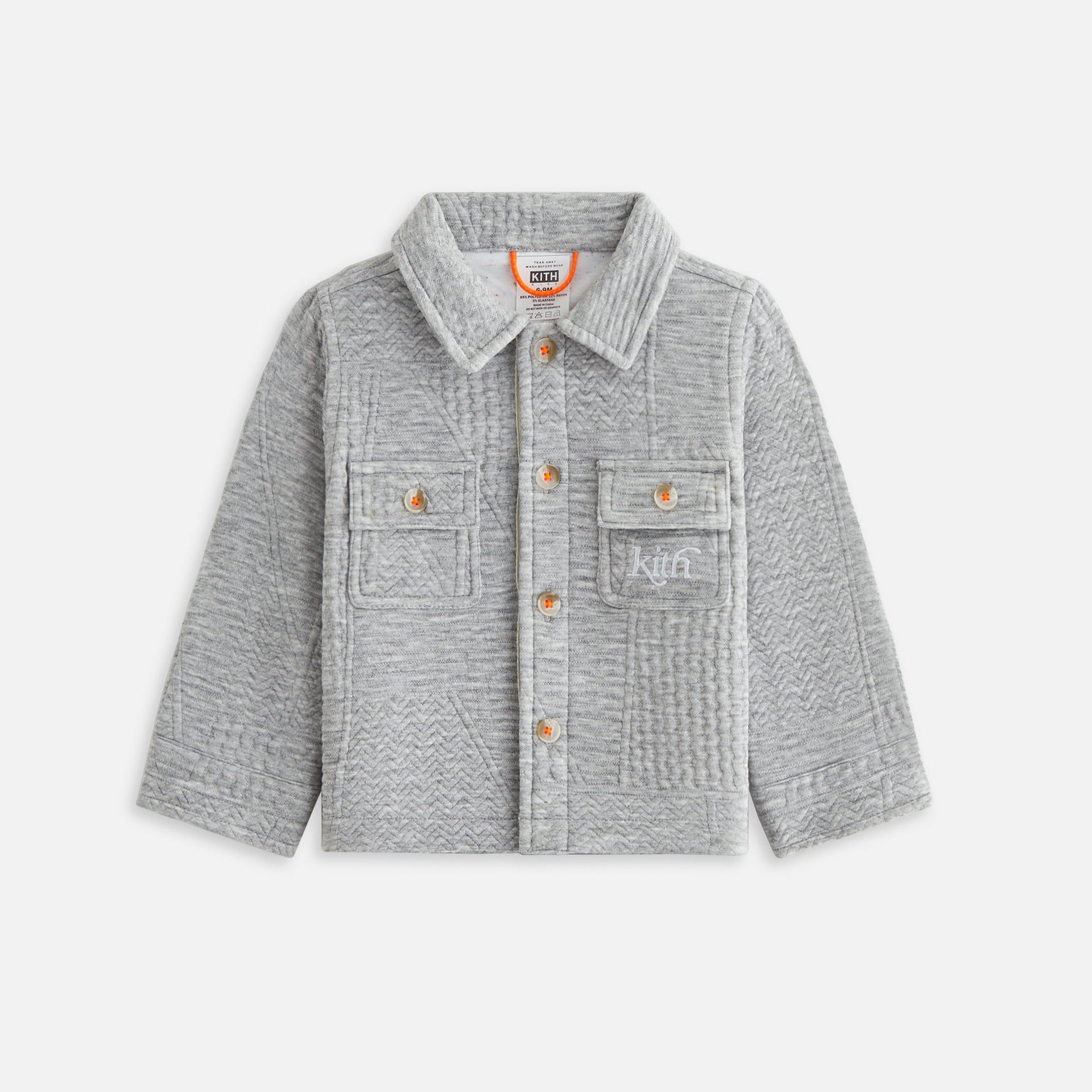 Kith Baby Quilted Knit Apollo Shirt - Heather Grey