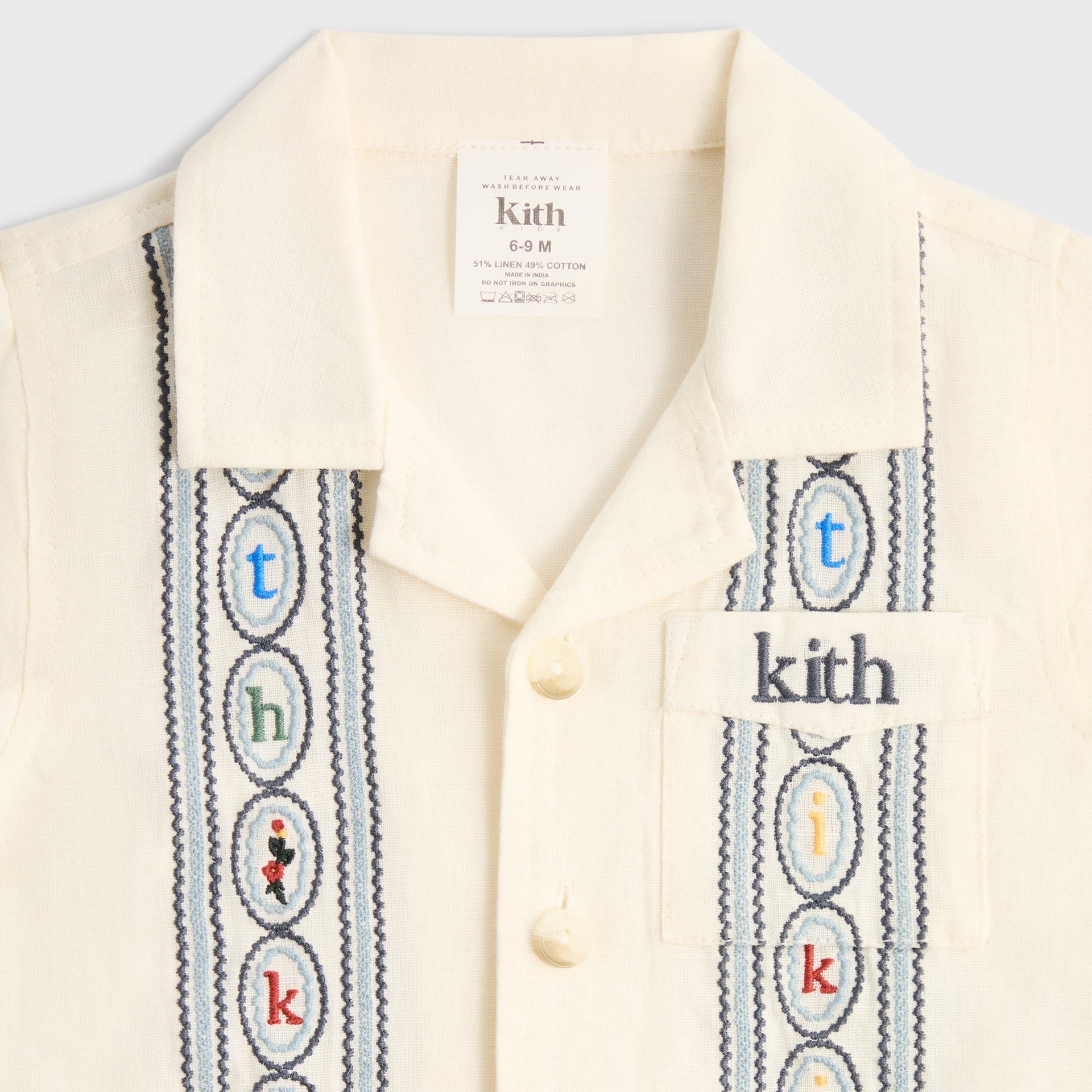 Kith Baby Novelty Embroidered Thompson Collared Shirt - Silk