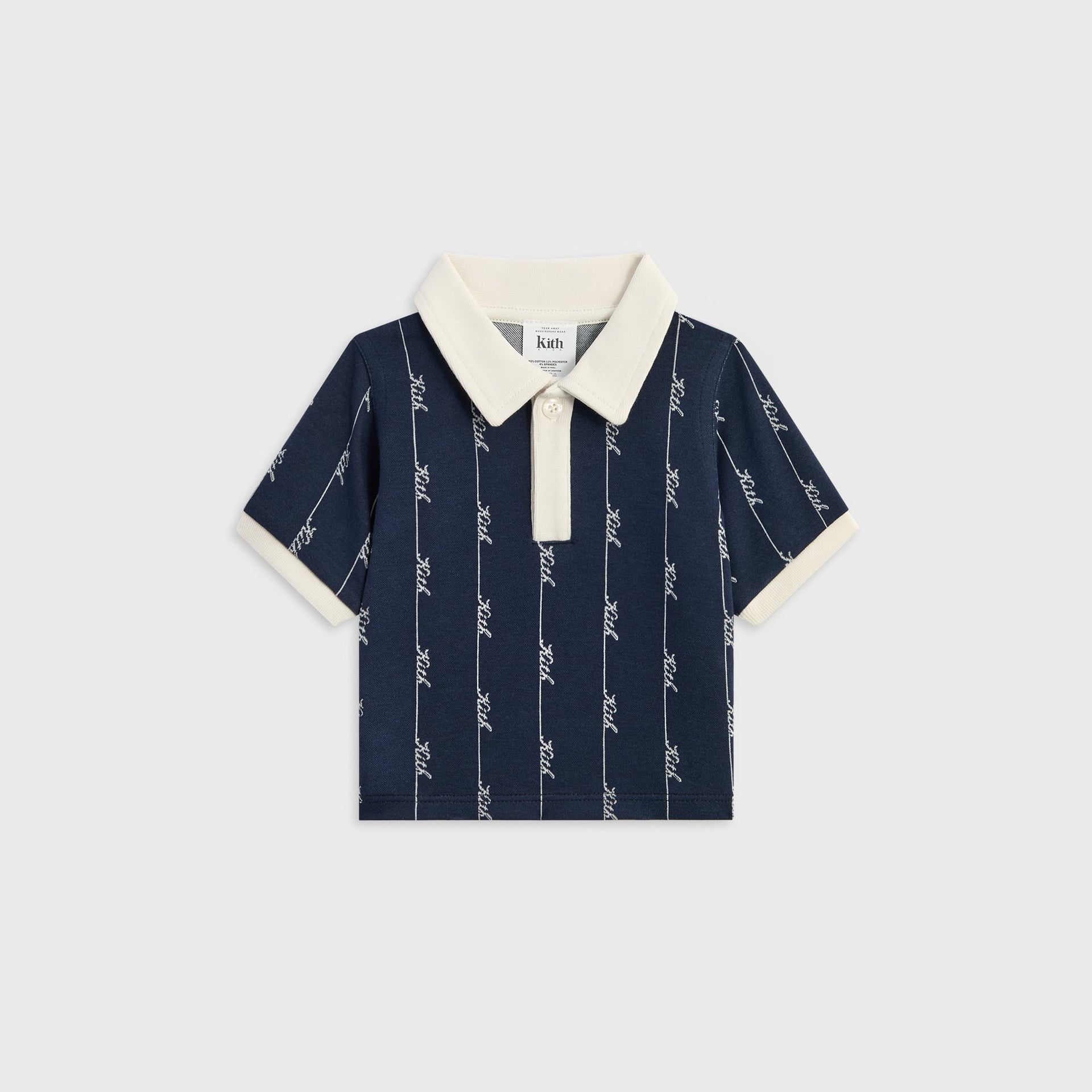 Kith Baby Script Knit Tilden Polo - Nocturnal