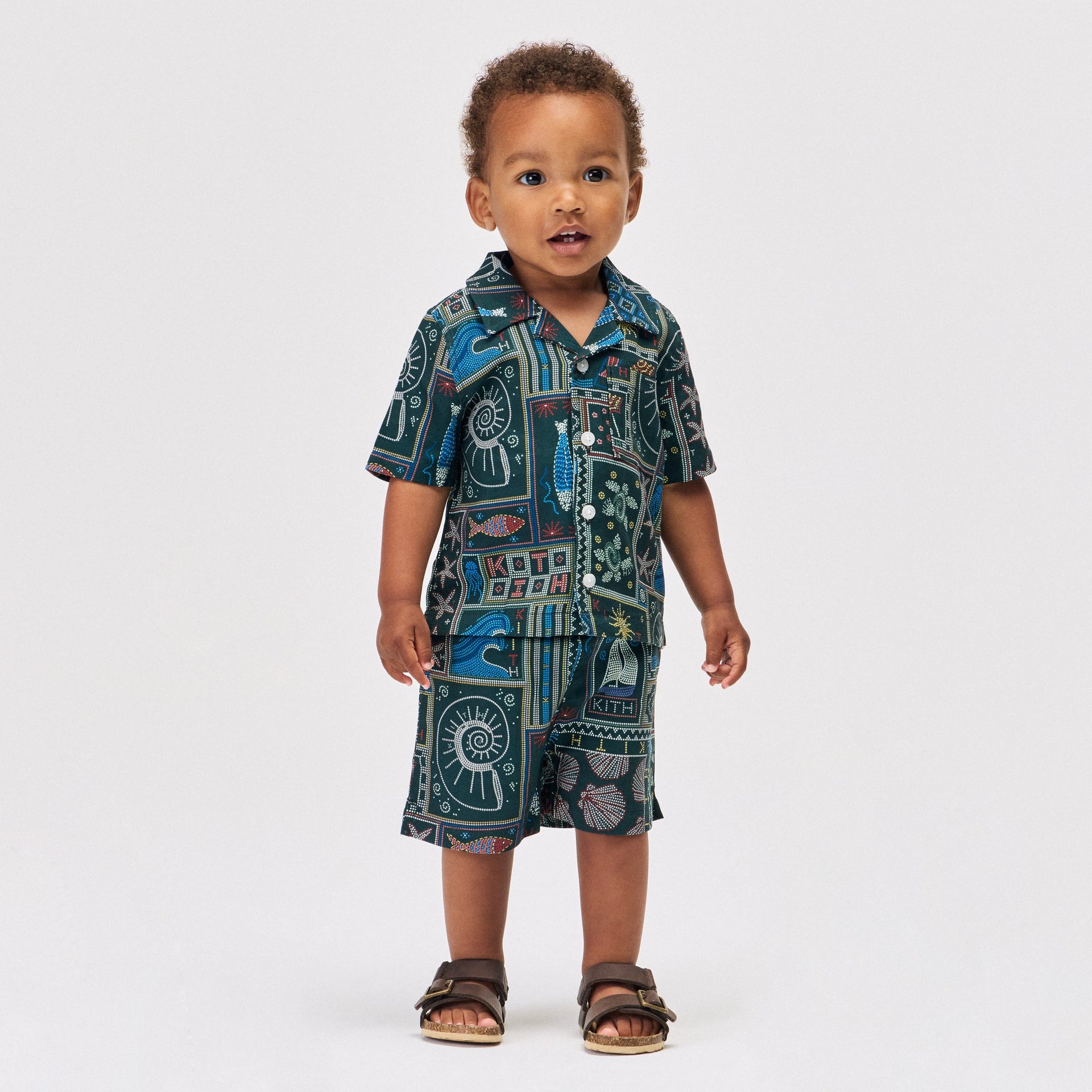 Kith Baby Beach Tile Thompson Camp Shirt - Stadium