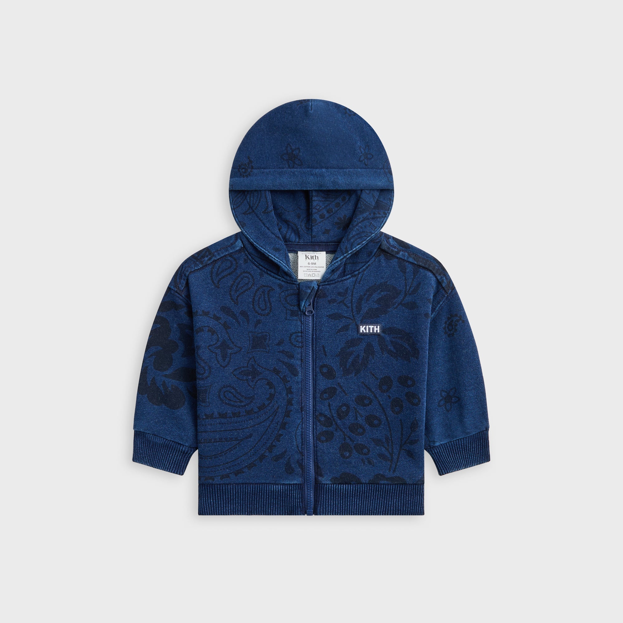 Kith Baby Full Zip Hoodie - Dark Indigo – Kith Europe