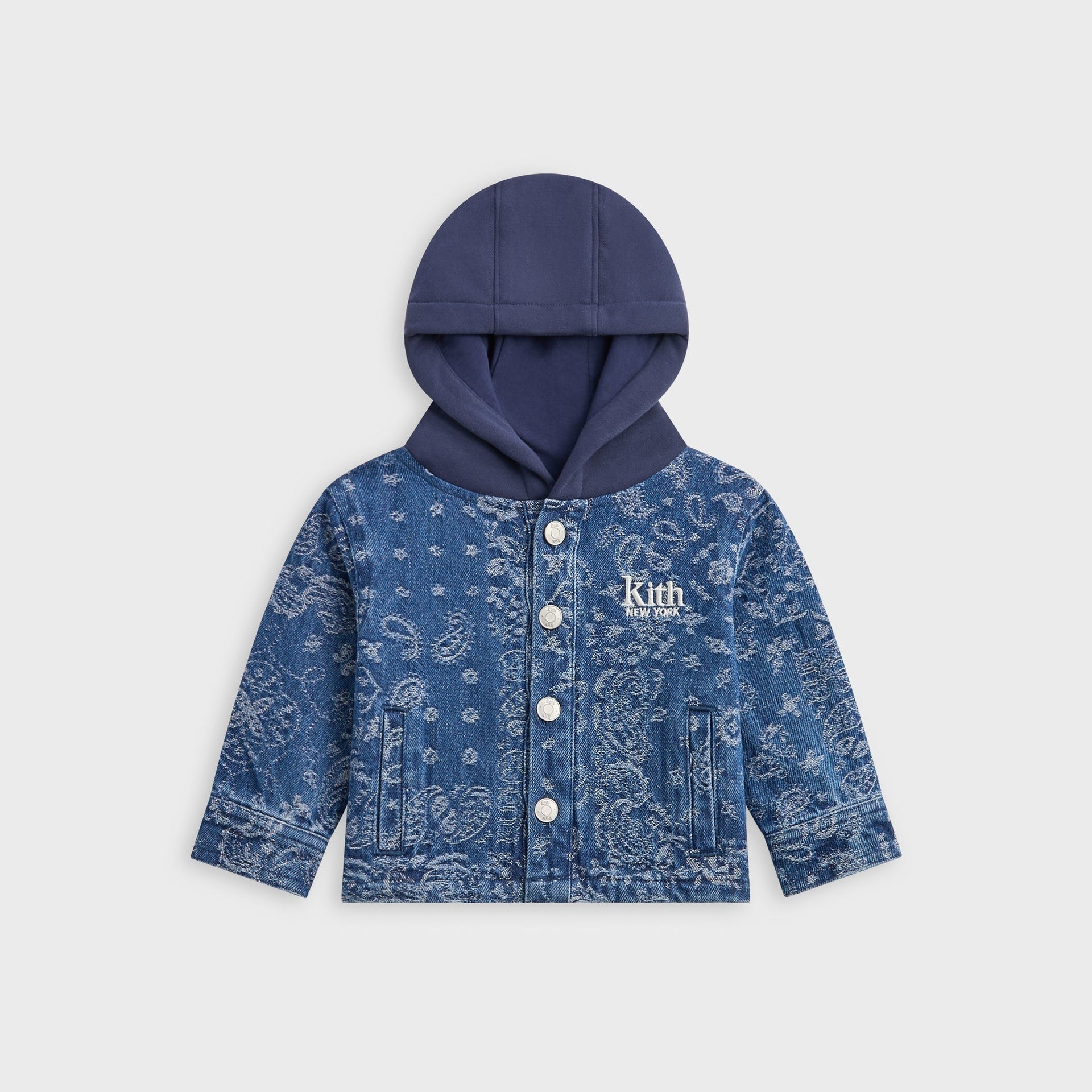 Kith Baby Paisley Hooded Ginza Shirt - Medium Indigo - PH