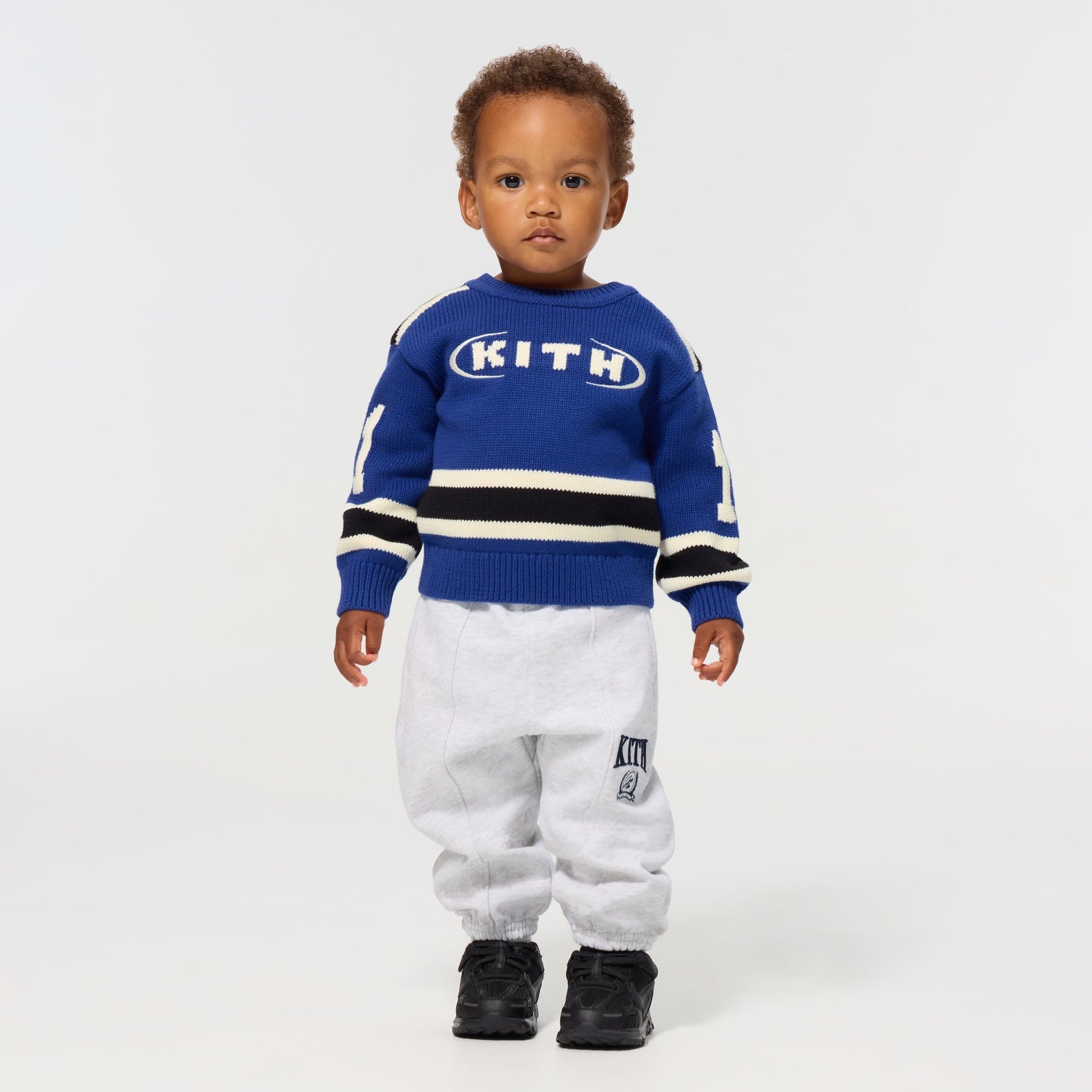 Kith Baby Varsity Nelson Knit Crewneck - Cyanotype - PH