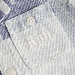 Kith Baby Washed Paisley Shortall - Light Indigo