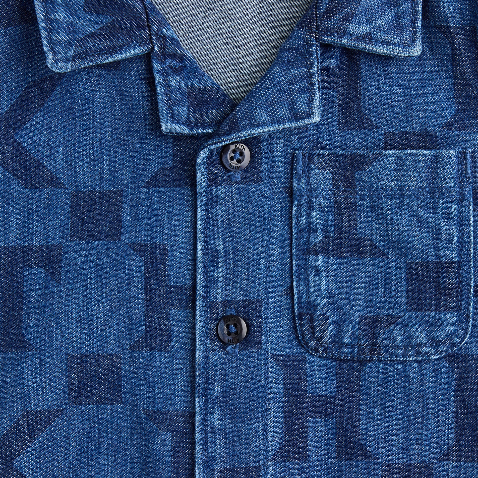 Kith Baby Monogram Denim Belmont Shortall - Stoerm Mid Wash