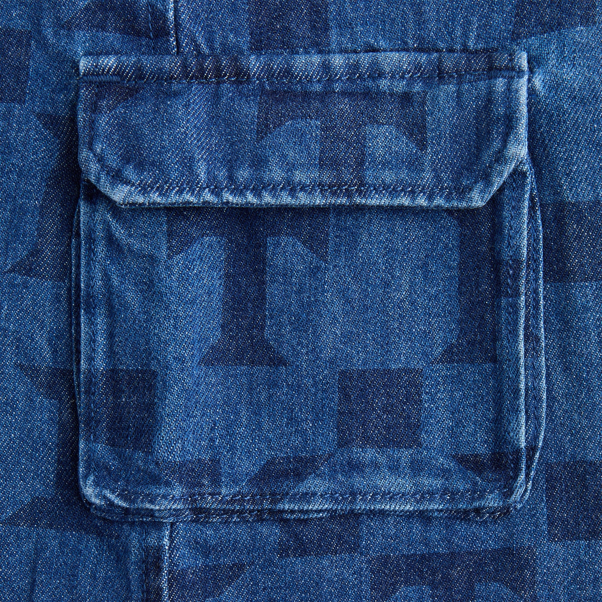 Kith Baby Monogram Denim Belmont Shortall - Stoerm Mid Wash