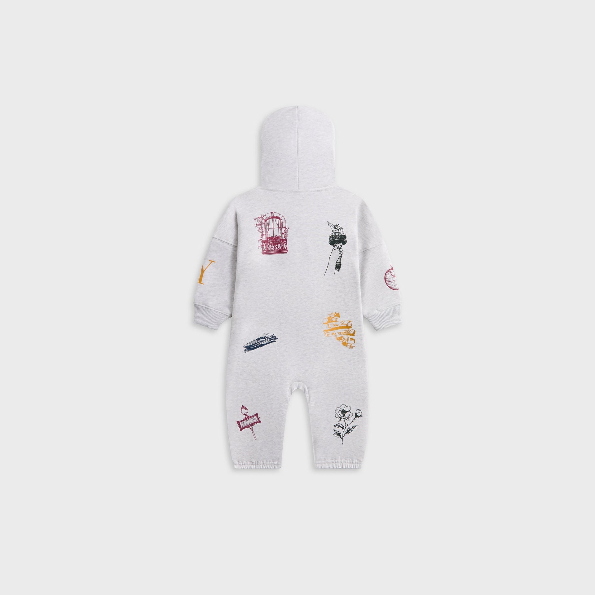 Kith Baby Logo Nelson Coverall - Light Heather Grey