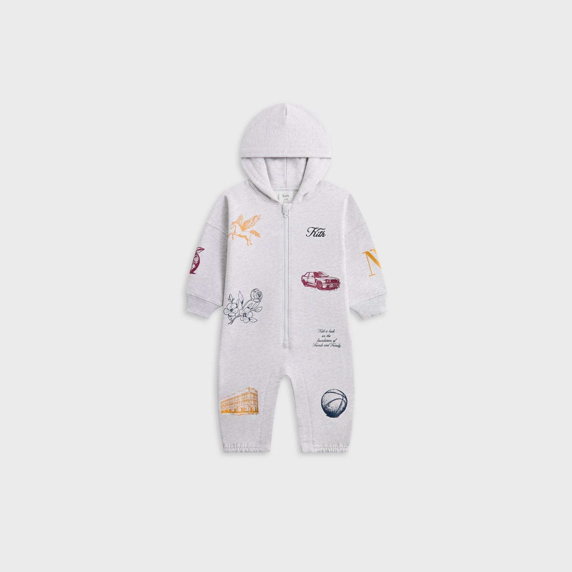 Kith Baby Logo Nelson Coverall - Light Heather Grey - PH