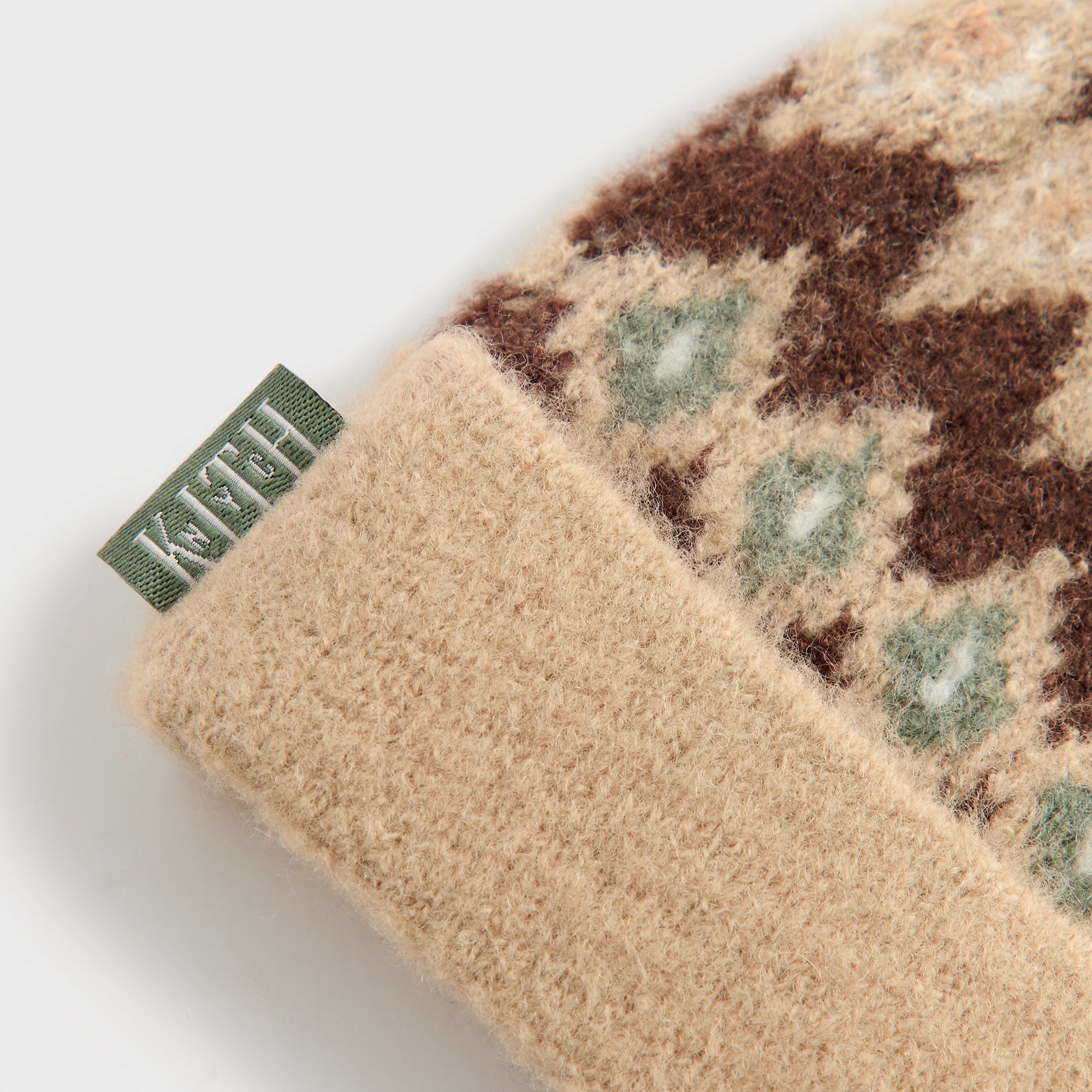 KITH ベージュ タオル生地セットアップ Kith Baby Novelty Fair Isle Sweater Coverall Set - Mocha Heather
