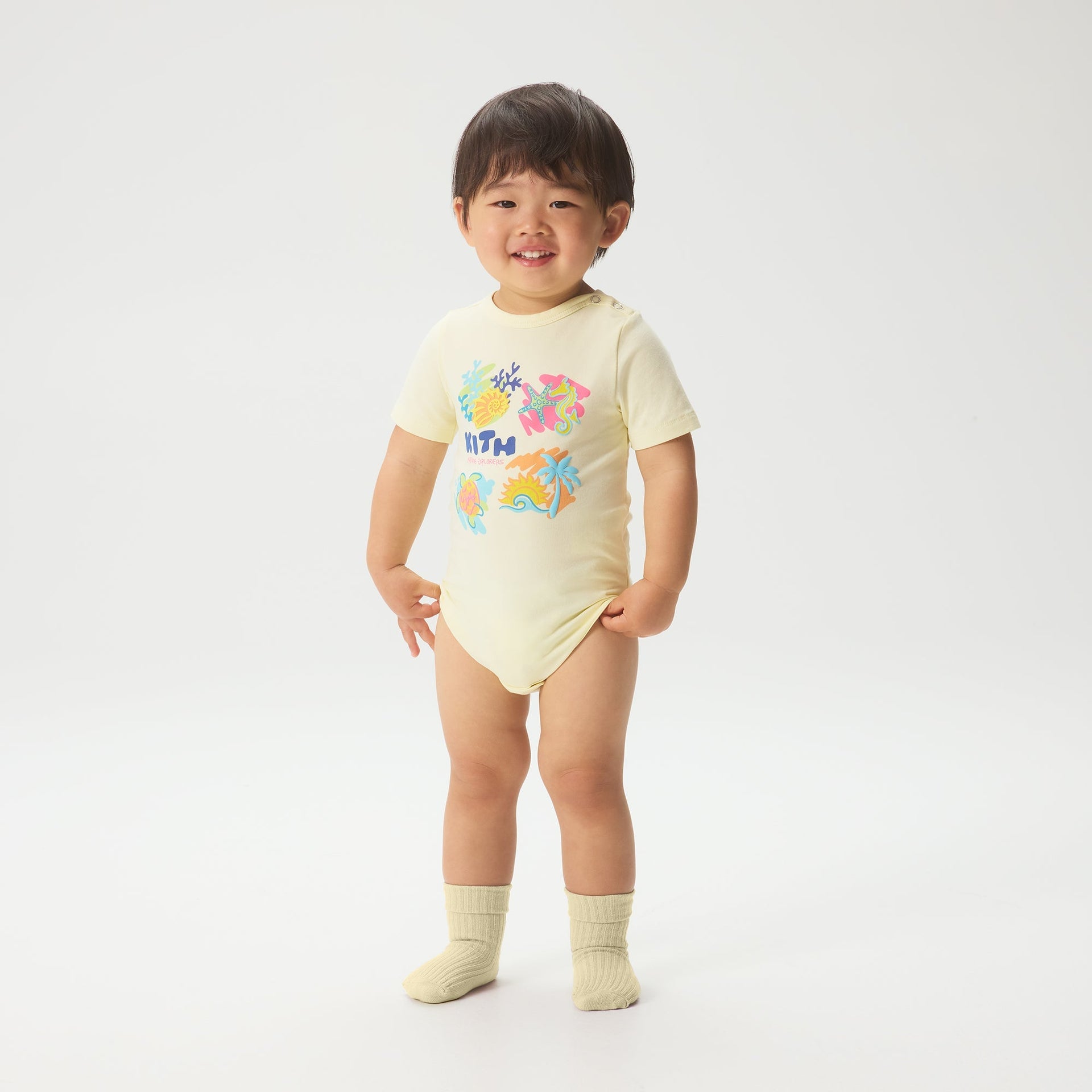 Kith Baby Seaside Souvenir Bodysuit - Straw