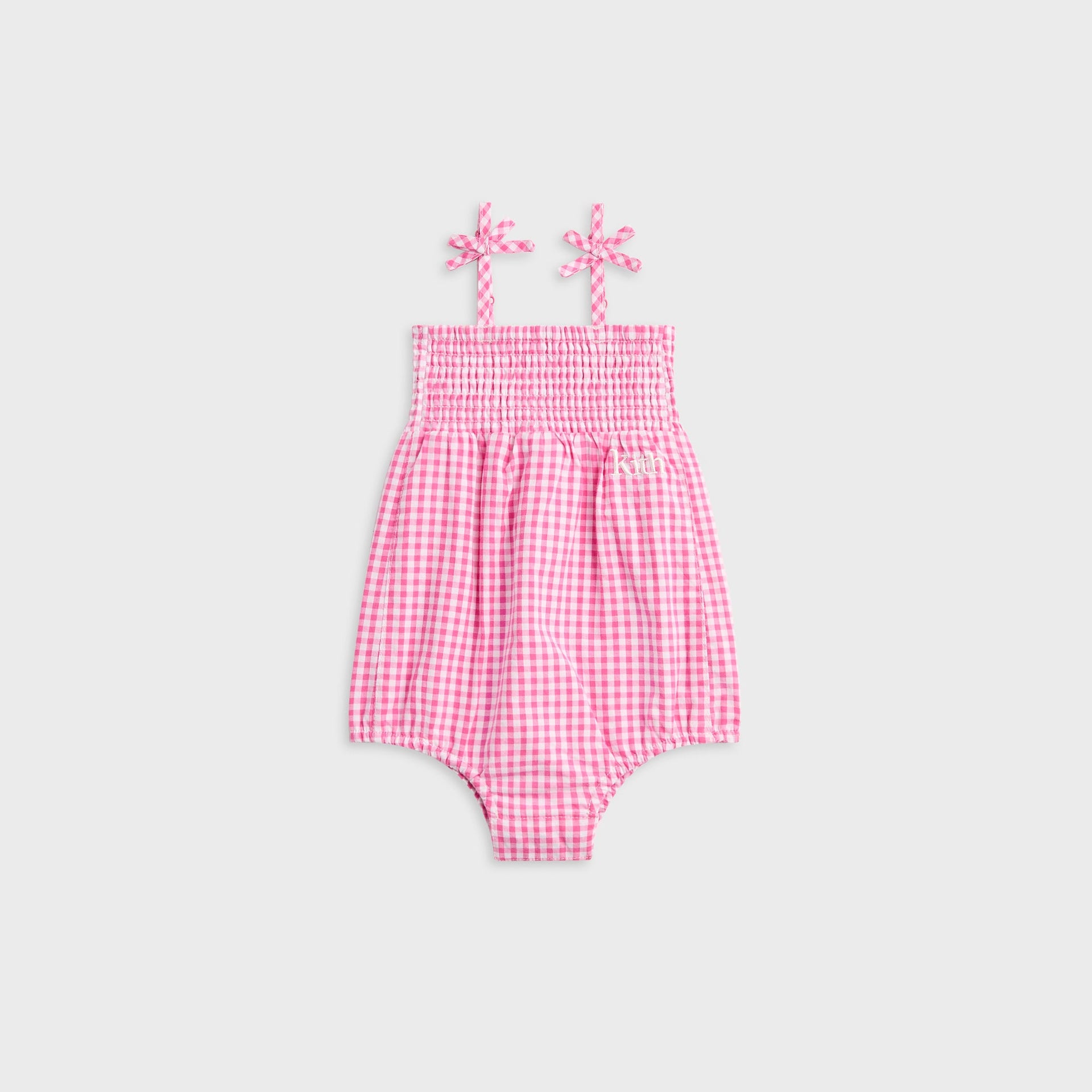 Kith Baby Gingham Tie Romper - Electra