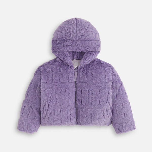 Kith Kids Monogram Faux Fur Crop Jacket - Lavender – Kith Europe