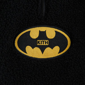 Batman | Kith Kids Quarter Zip Sherpa Jacket - Black