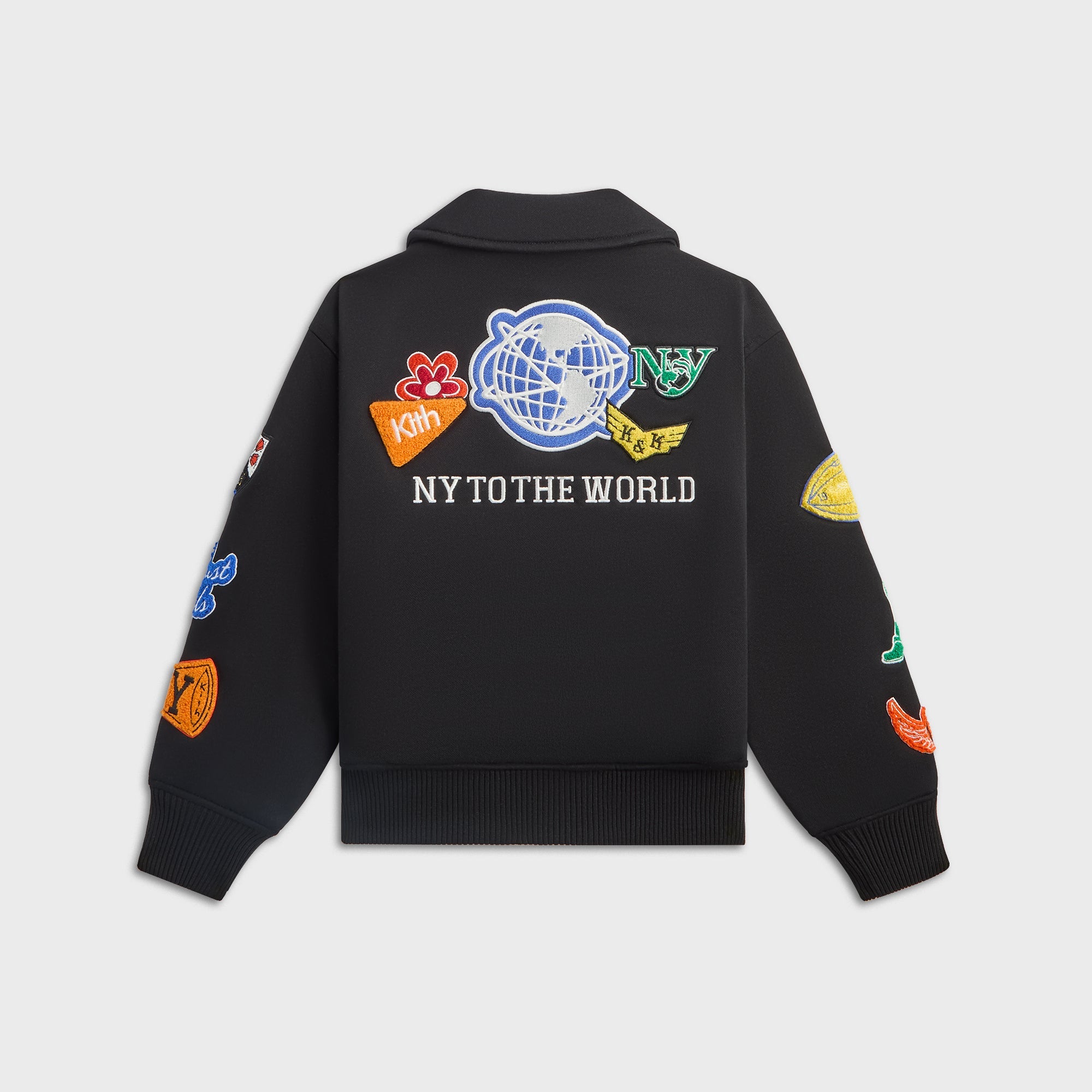 Kith Kids NY to The World Varsity Coaches Jacket - Black – Kith Europe