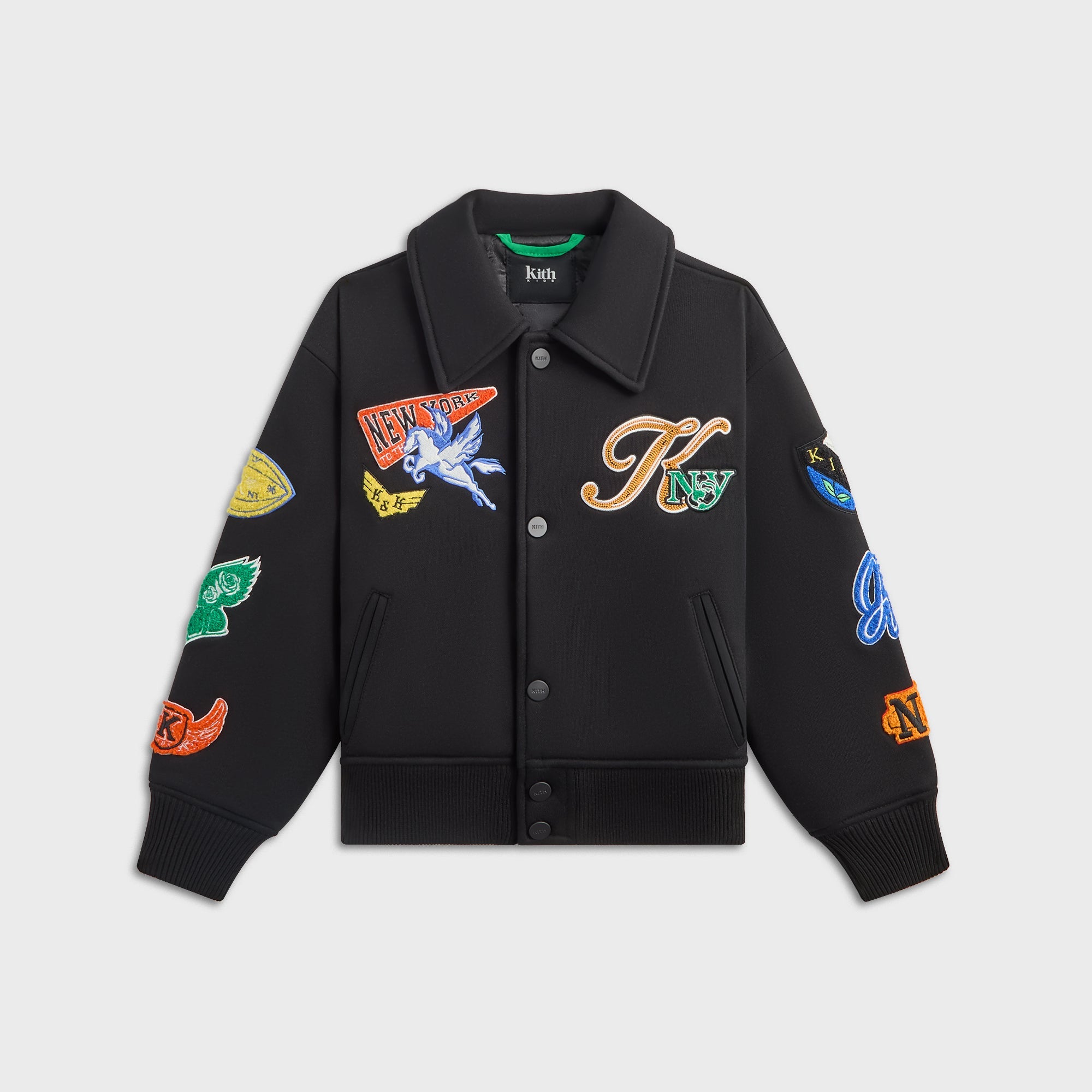 Kith Kids NY to The World Varsity Coaches Jacket - Black – Kith Europe