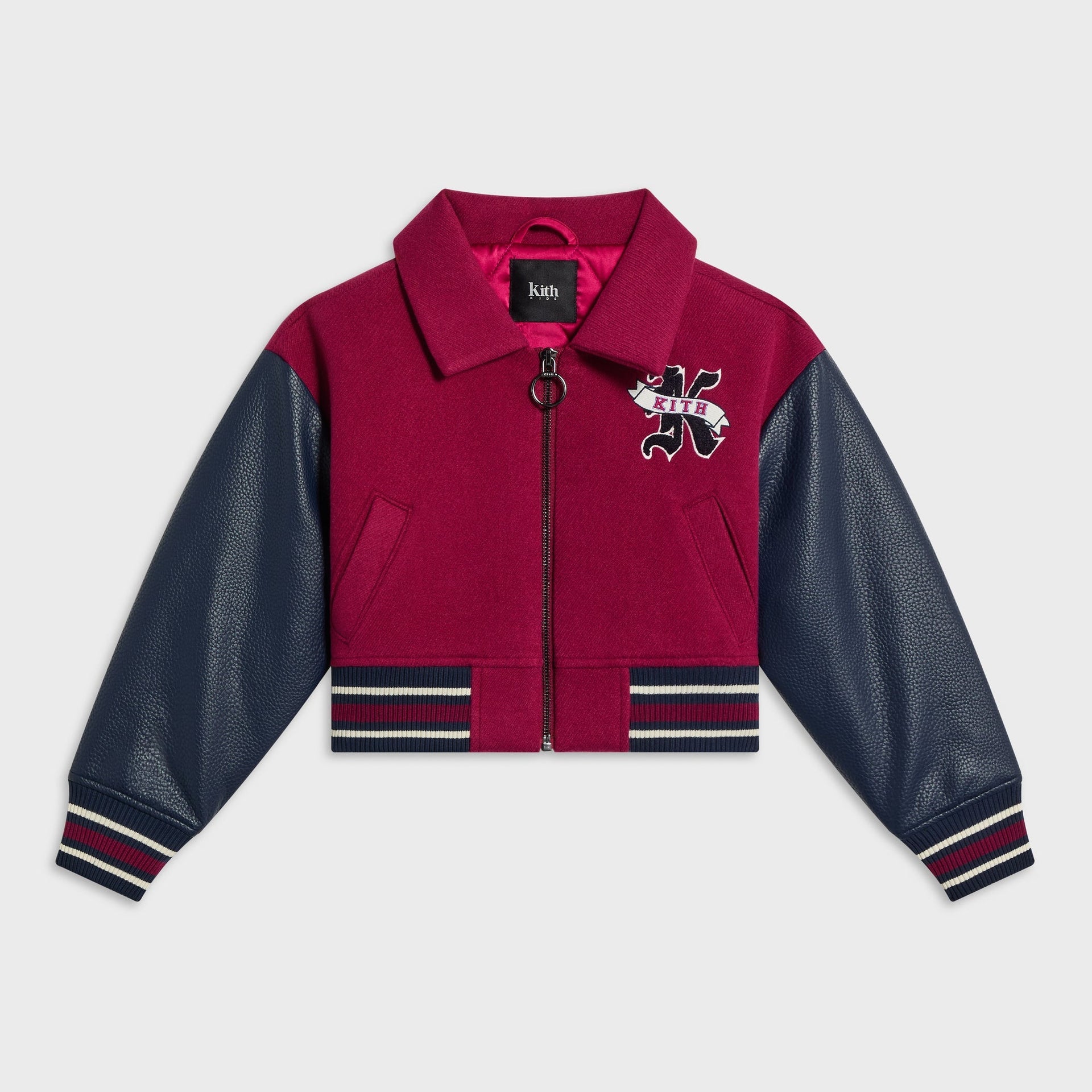 Kith Kids Cropped Varsity Jacket - Noir - PH