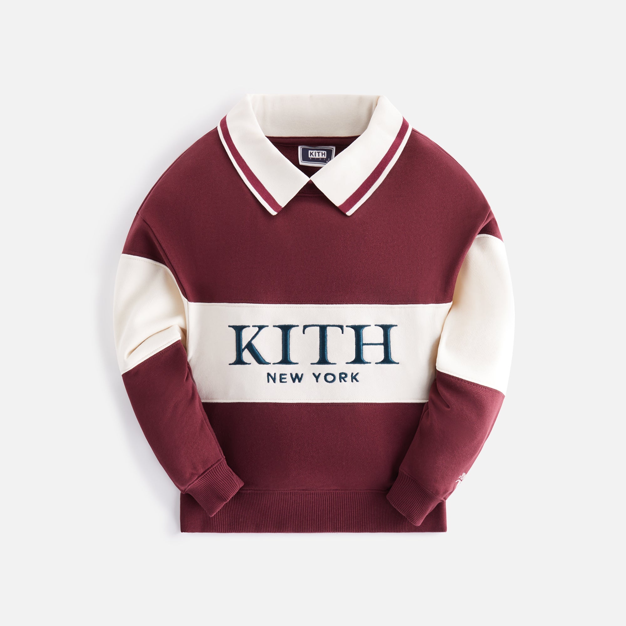 Kith Kids Blocked Collared Nelson Crew - Magma – Kith Europe