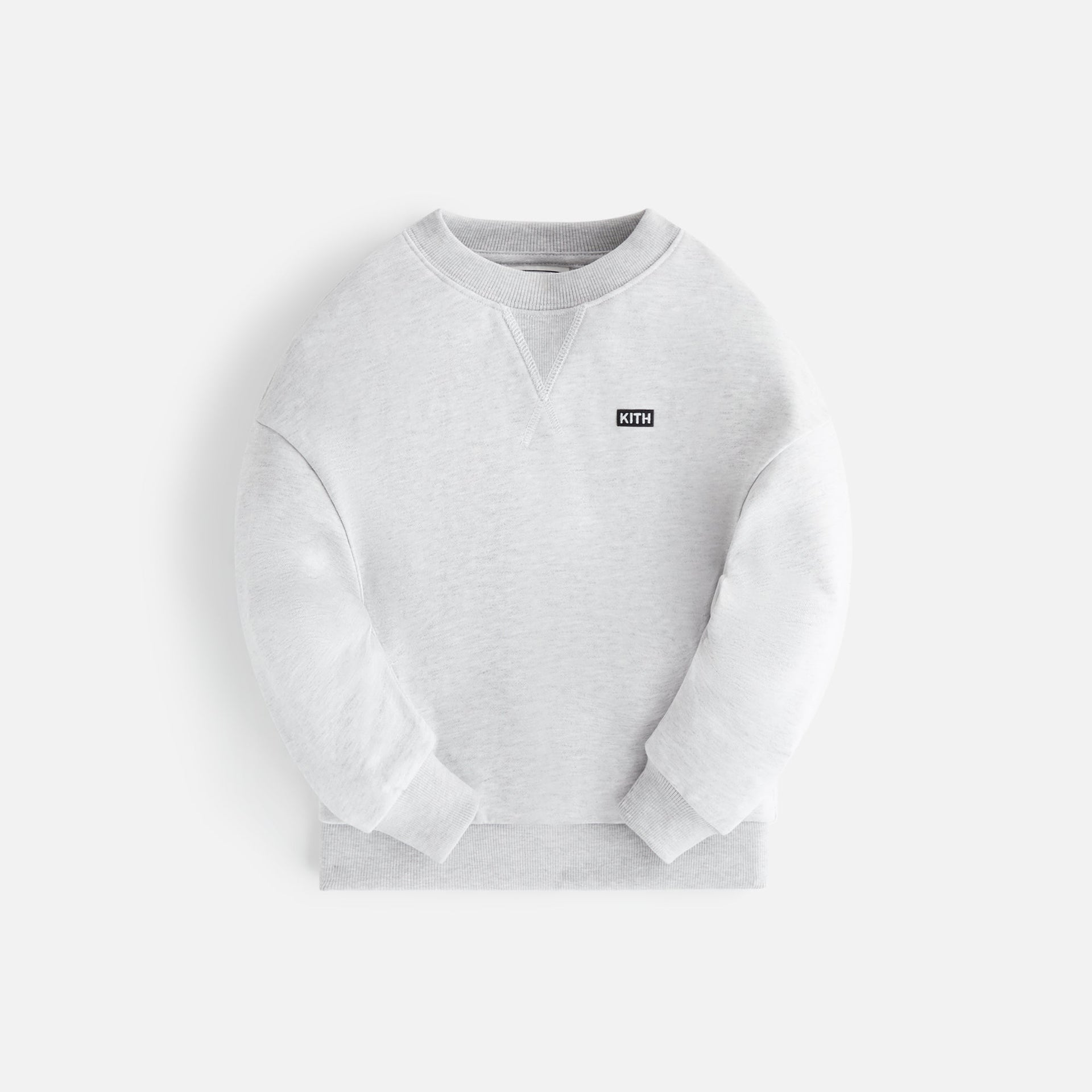 Kith Kids Long Sleeve Nelson Crew - Light Heather Grey