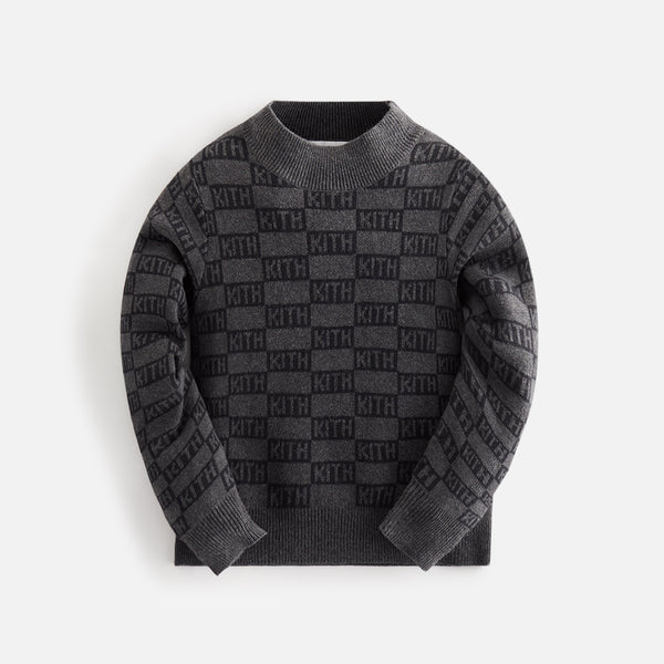 Kith Kids Cropped Monogram Mock Neck - Black – Kith Europe