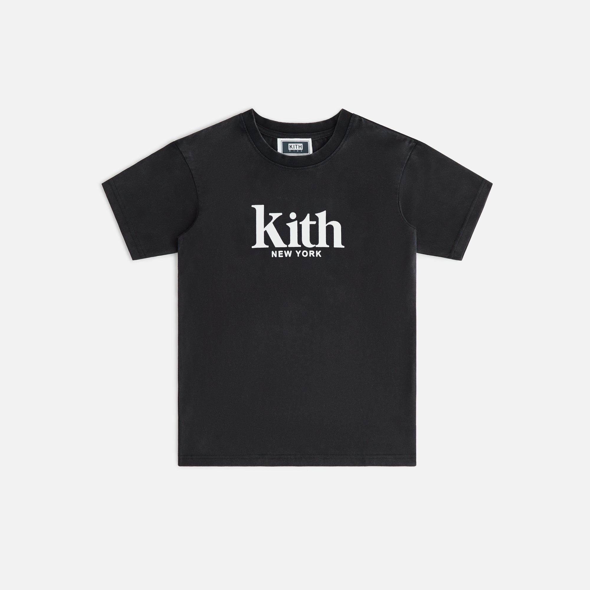 Kith Kids Serif Vintage Tee - Black – Kith Europe