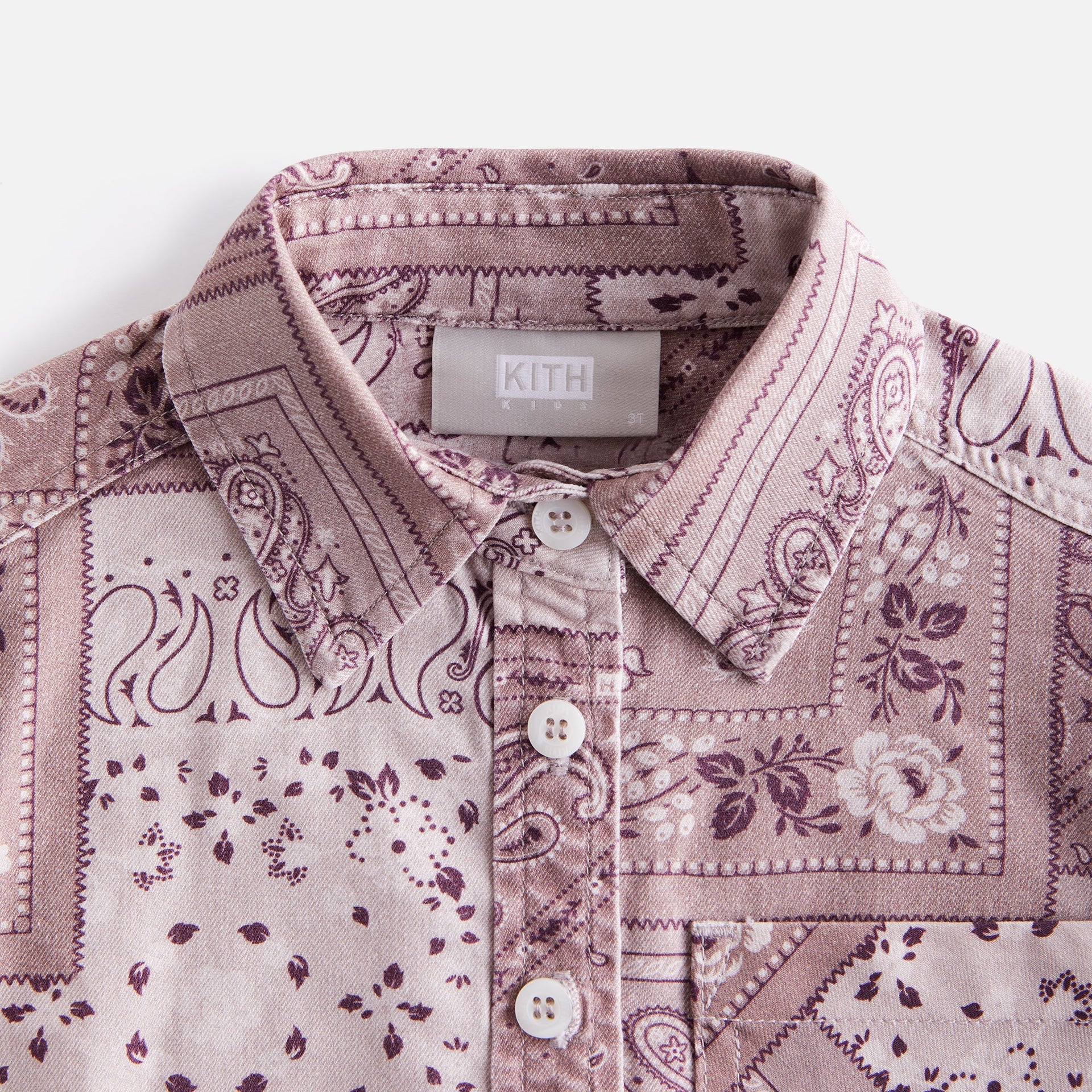 Kith Kids Cropped Berkley Shirt - Dusty Mauve