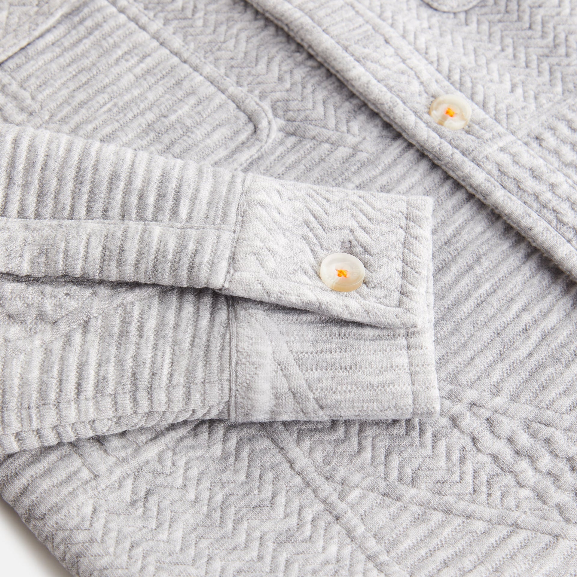 Kith Kids Quilted Knit Apollo Shirt - Heather Grey