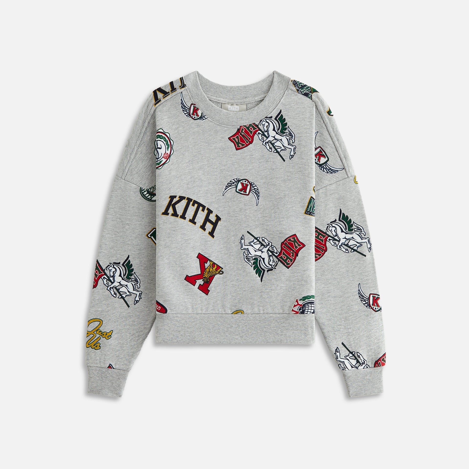 Kith Kids Printed Nelson Crewneck - Light Heather Grey