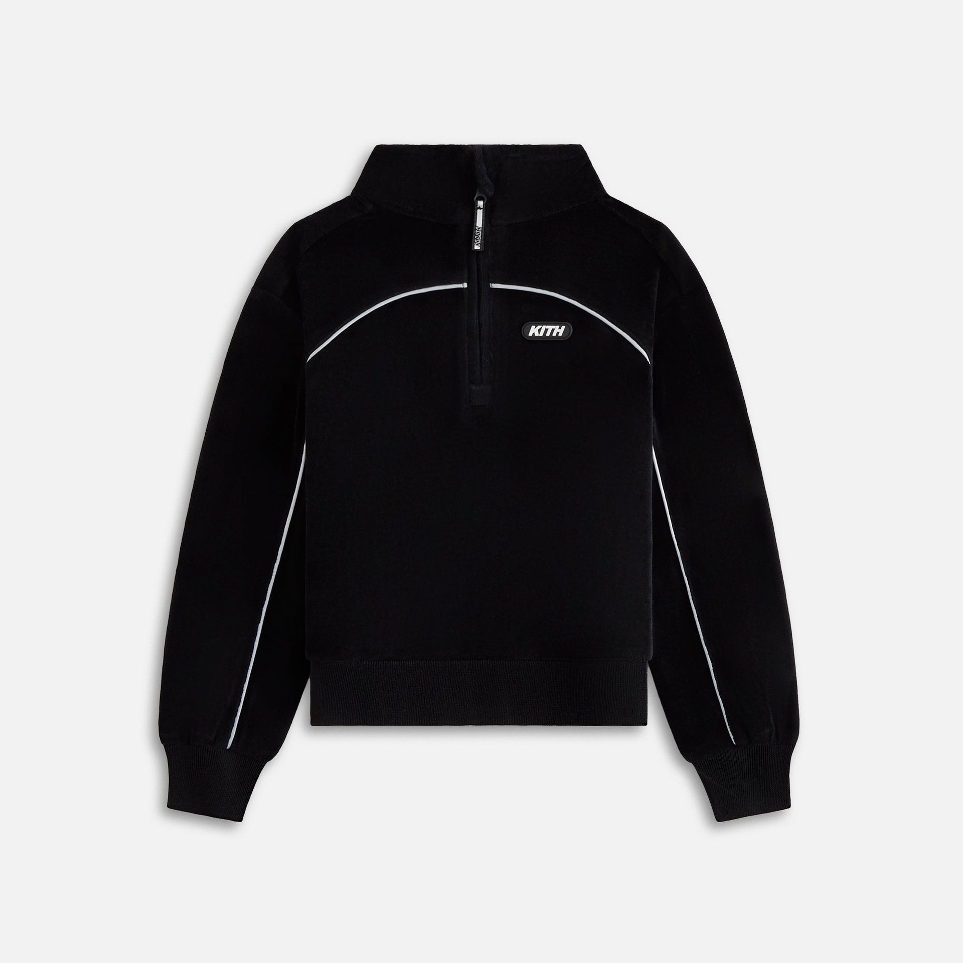 Kith Kids Velour Hunter Quarter Zip - Black