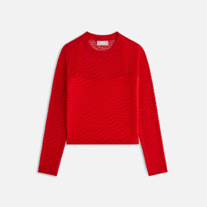 Kith Kids Wavy Monogram Mesh Top - Cinnabar