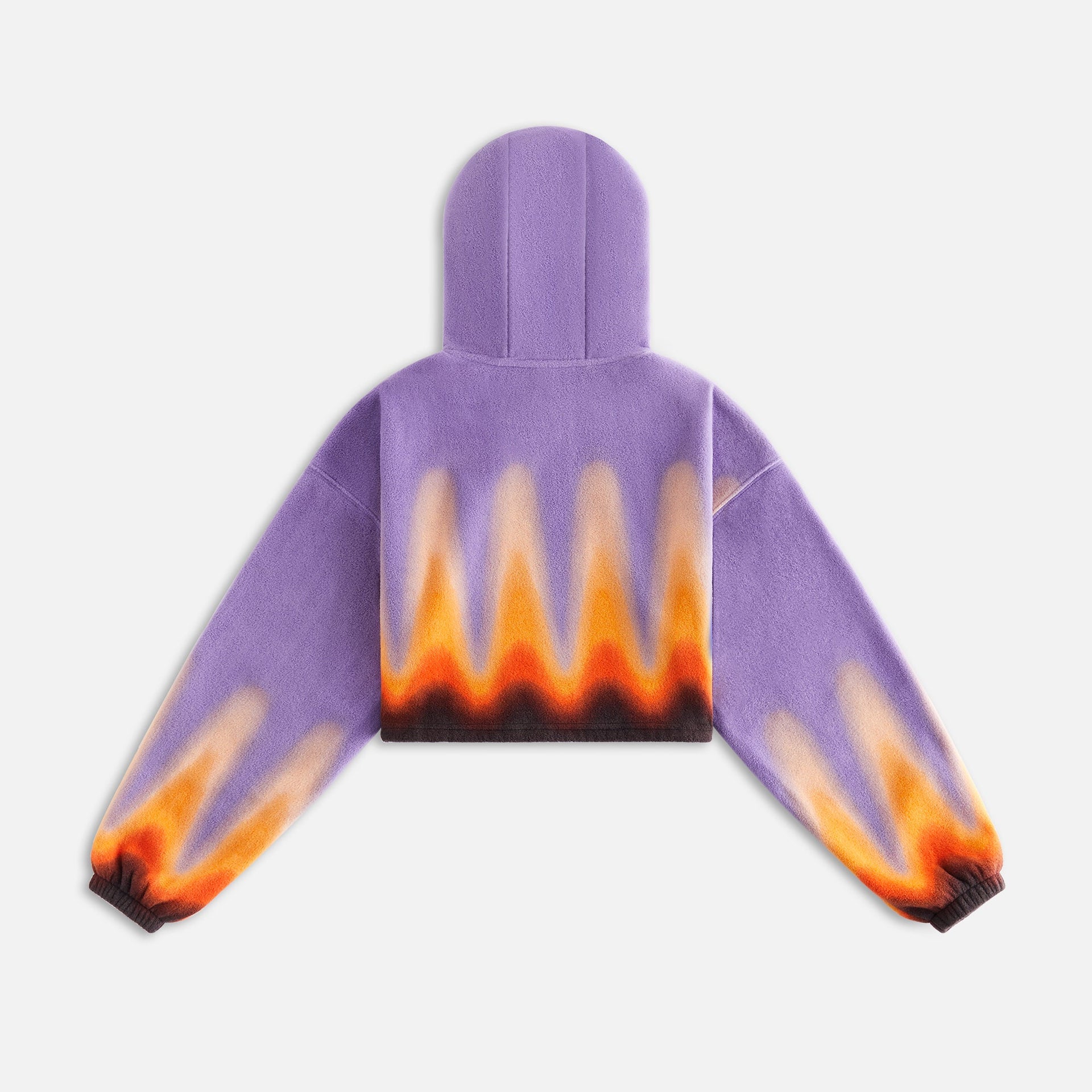 Kith Kids Printed Polar Fleece Cropped Hoodie - Lavender