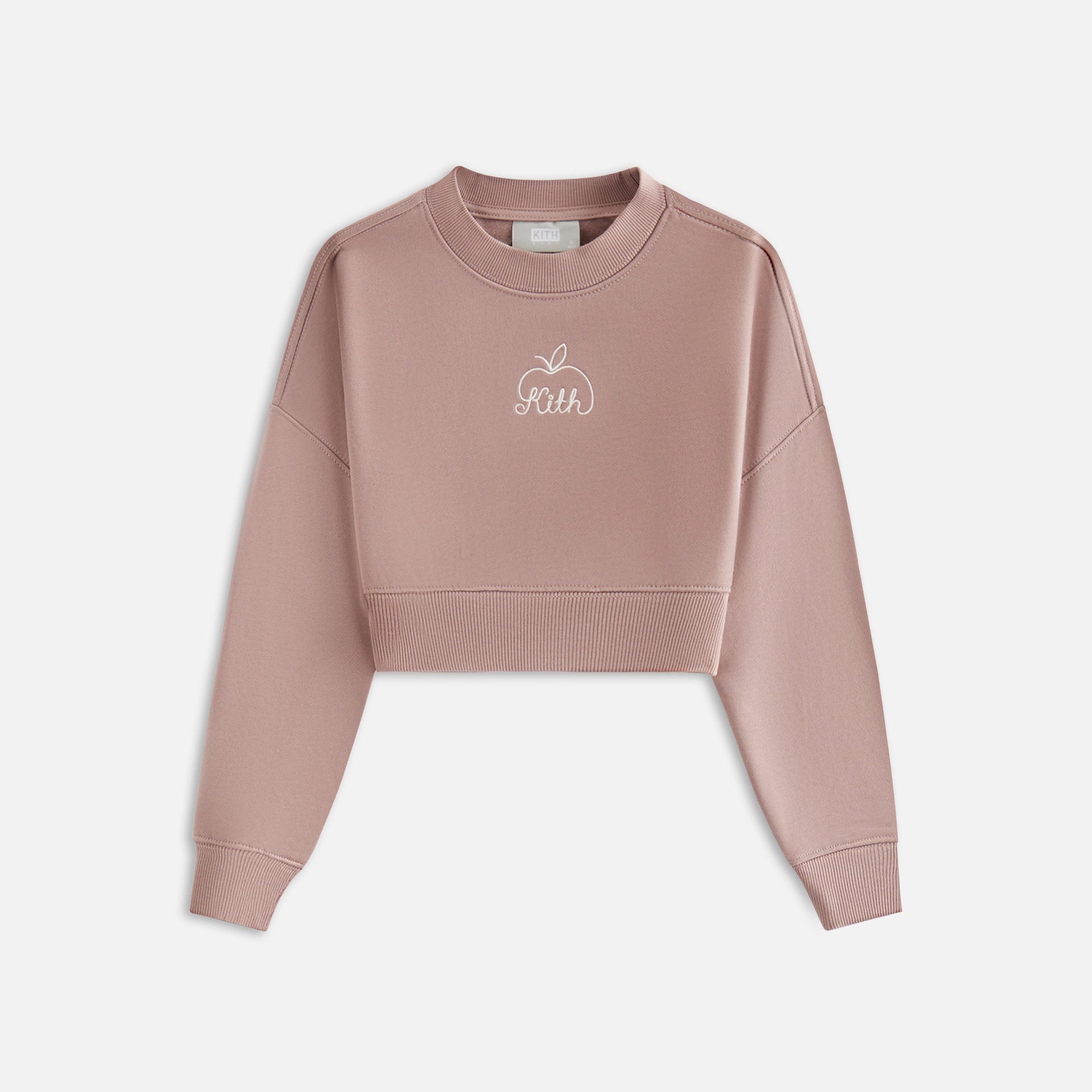 Kith Kids Cropped Crewneck - Dusty Mauve