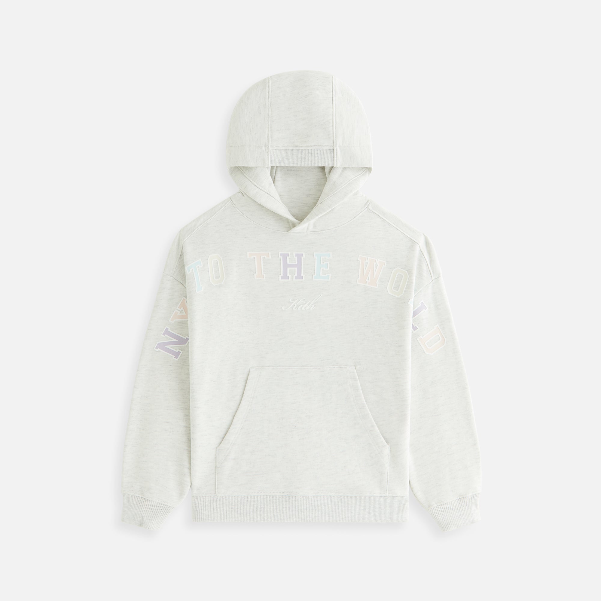 Kith Kids New York to the World Hoodie Light Heather Grey Kith Europe