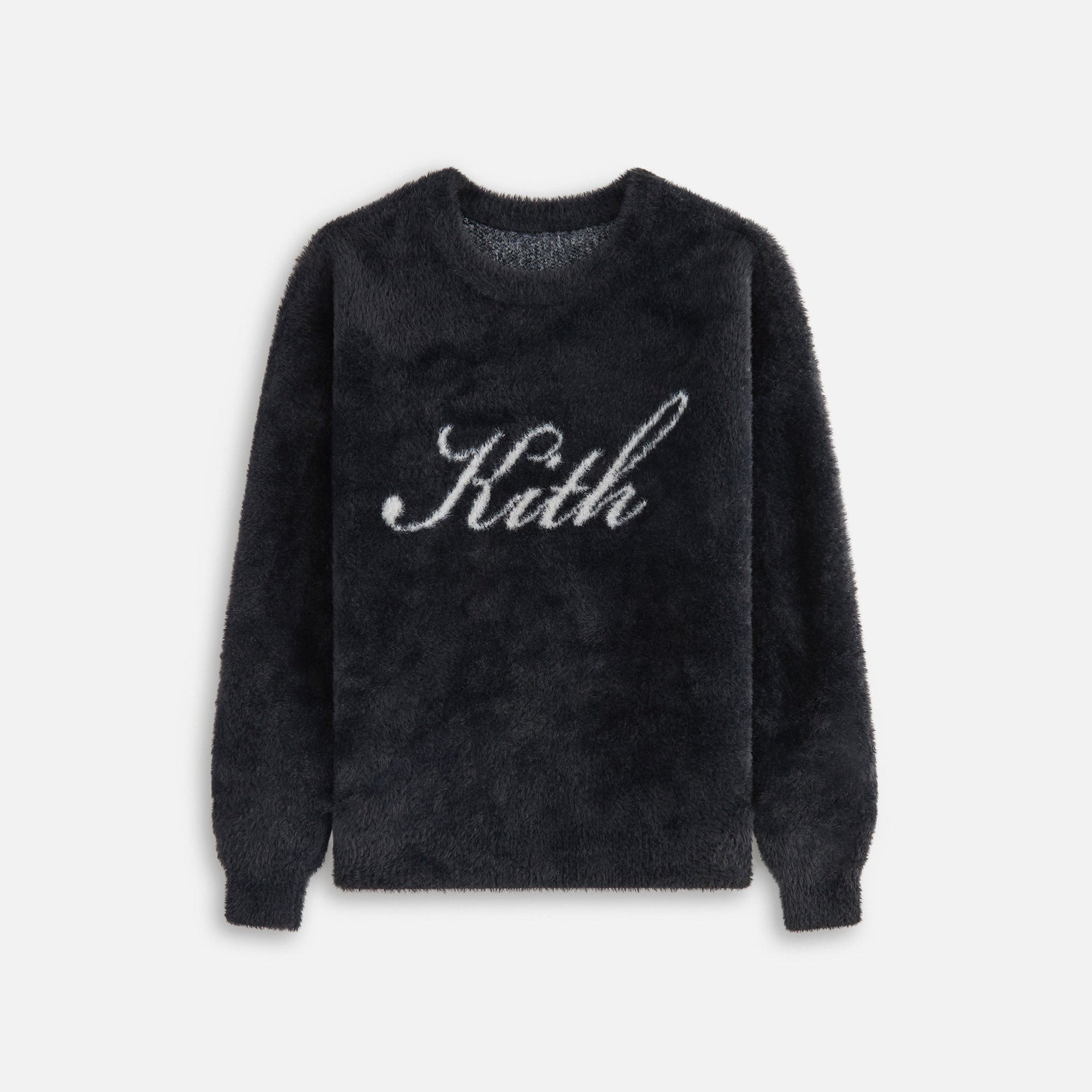 Kith Kids Mohair Script Logo Crewneck - Black