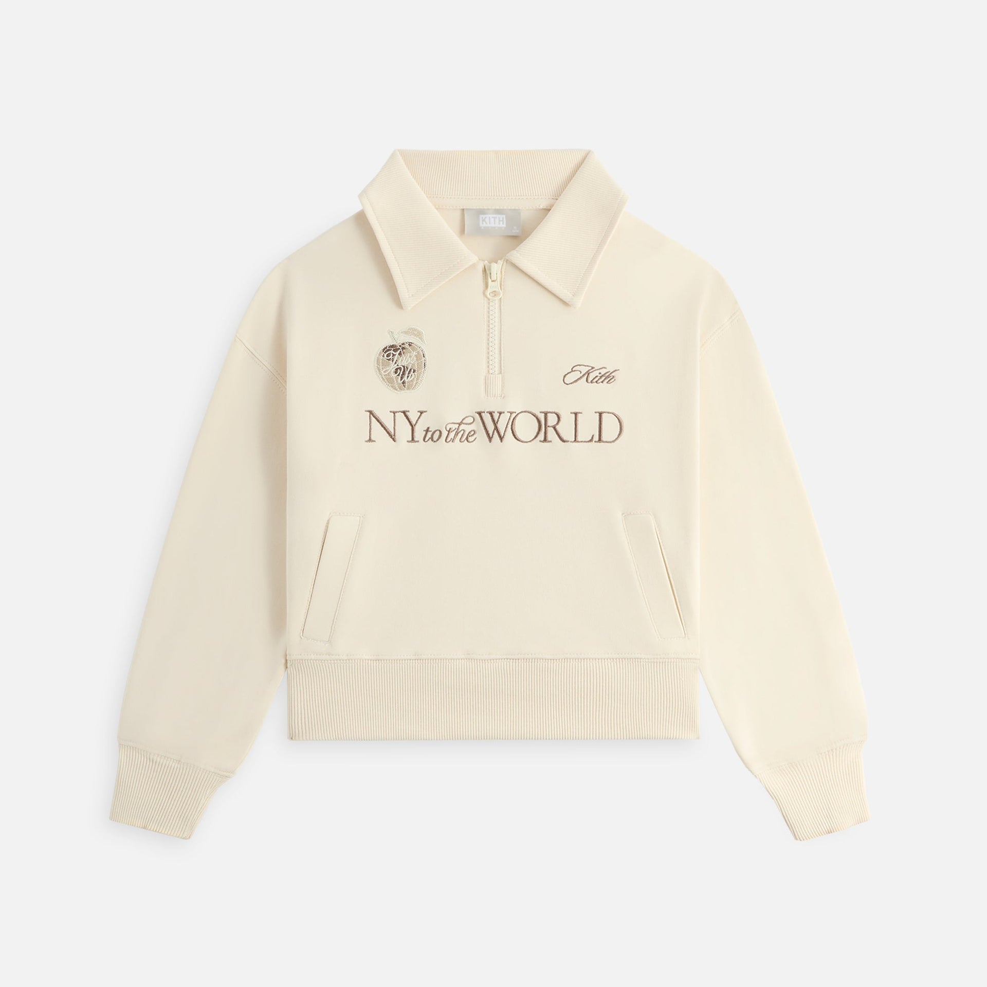 Kith Kids Nelson Quarter Zip Rugby - Waffle