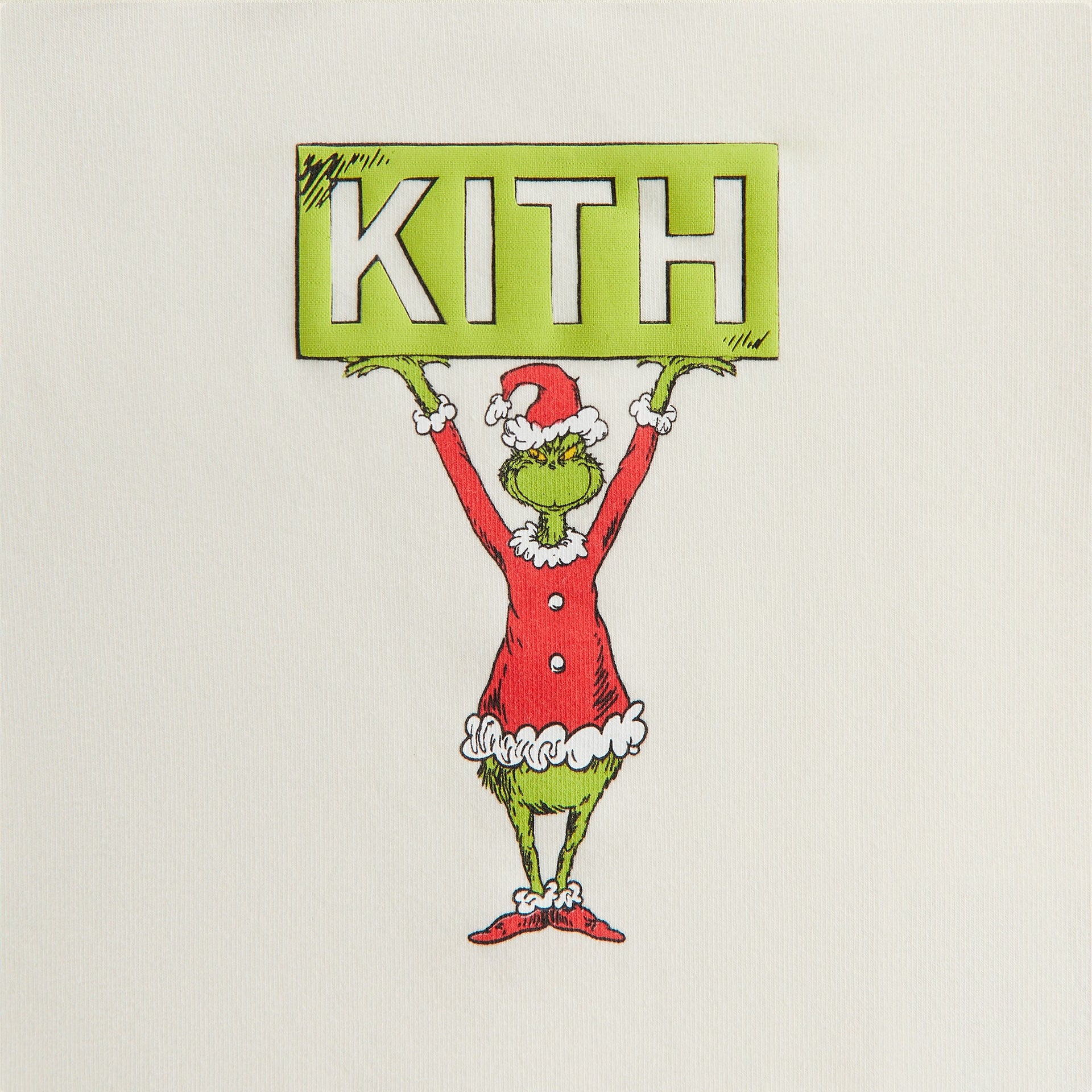 Kith Kids for The Grinch Classic Logo Tee - Sandrift