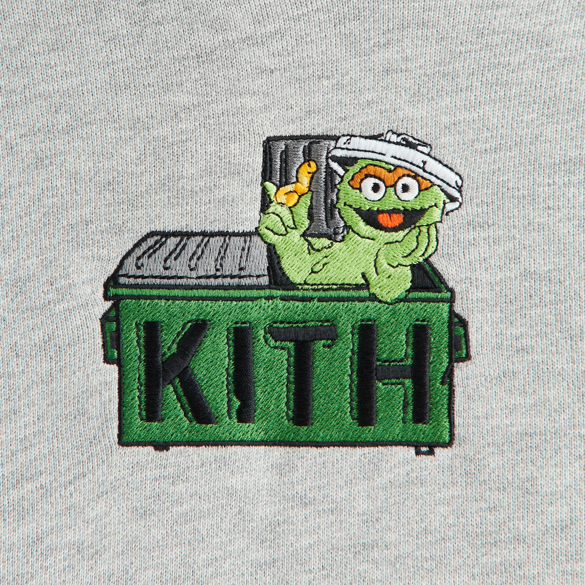 Kith Kids for Sesame Street Oscar Nelson Hoodie - Medium Heather Grey