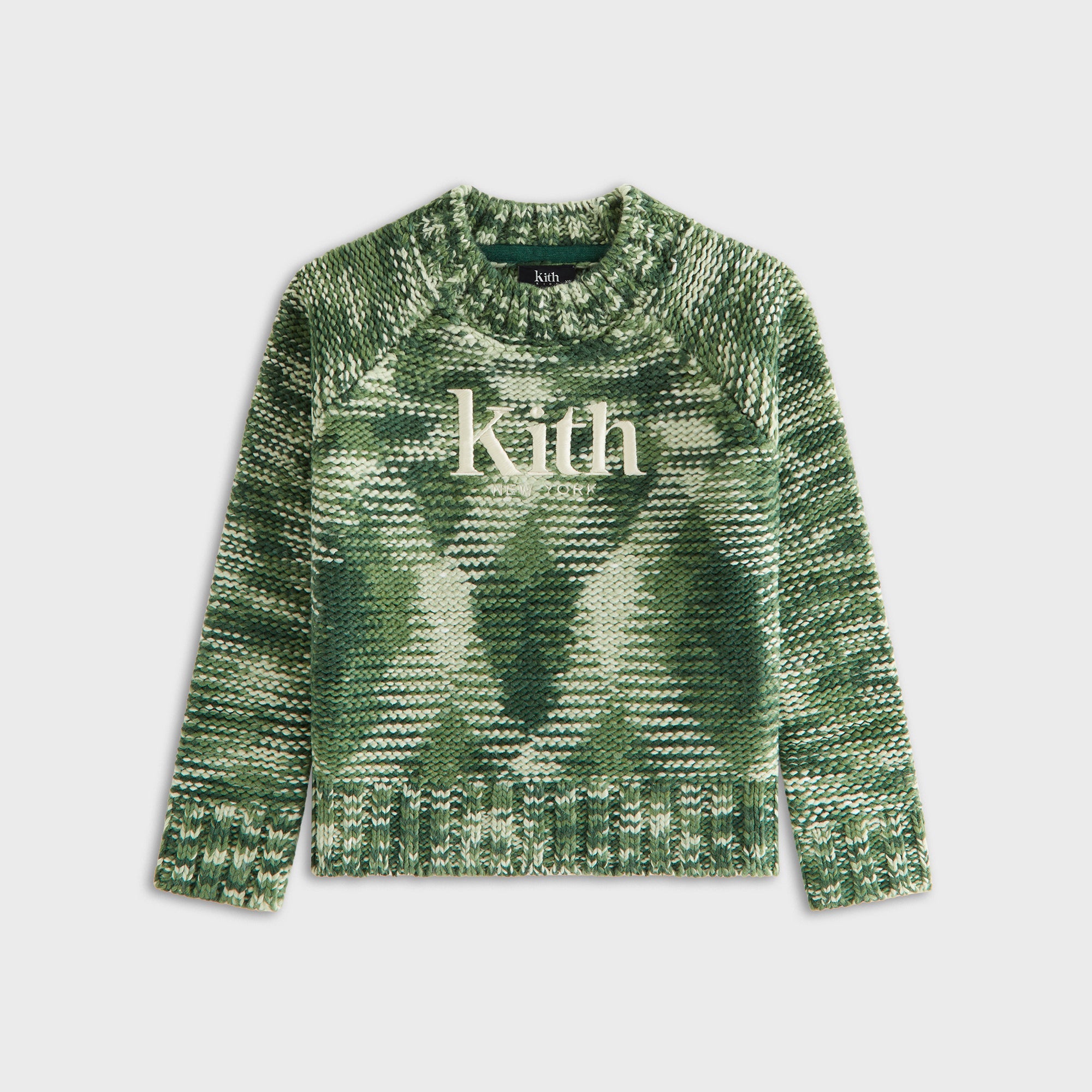 Kith Kids Space Dye Logo Sweater - Bay Breeze – Kith Europe